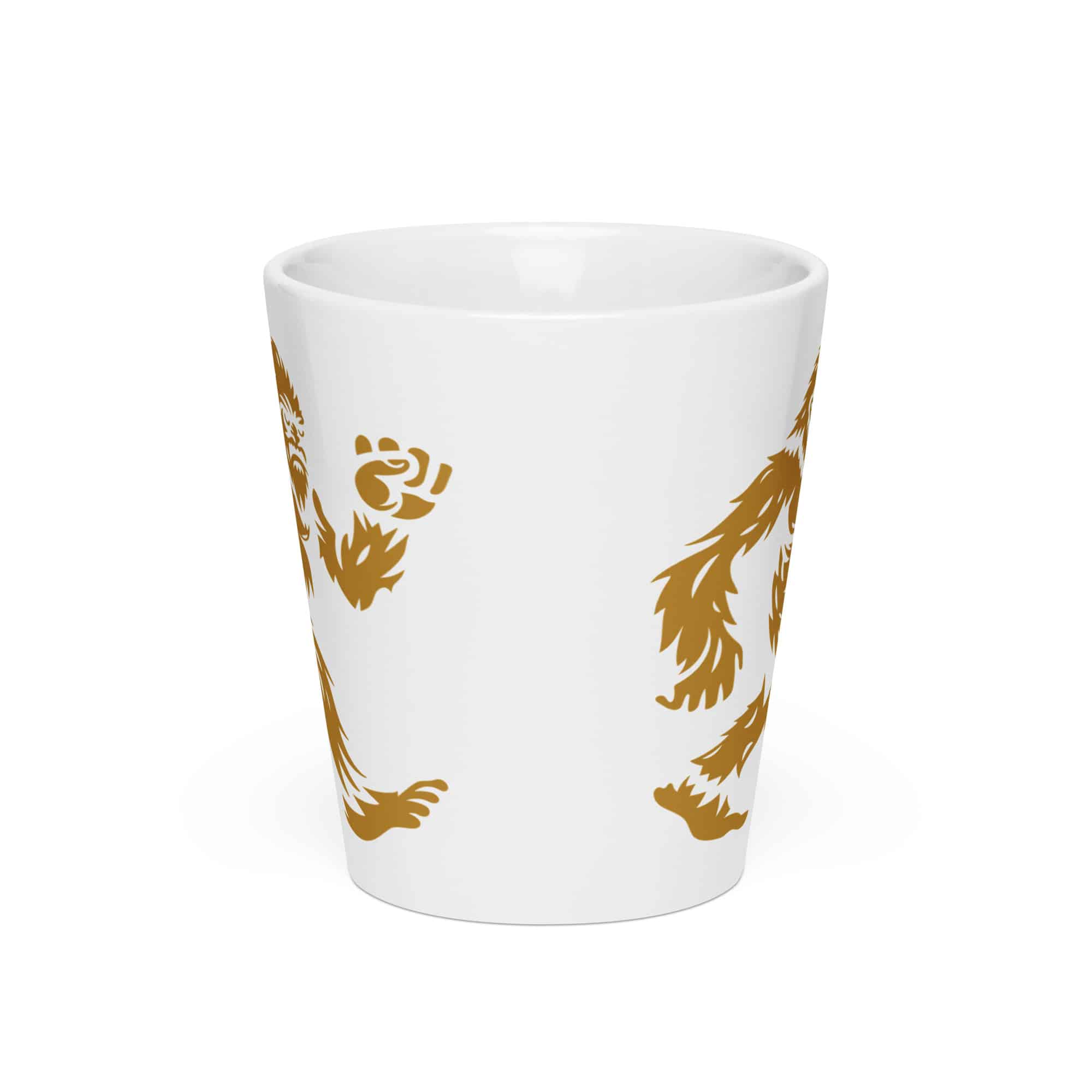 Gold Bigfoot by Chase Patrick Myers Latte Mug