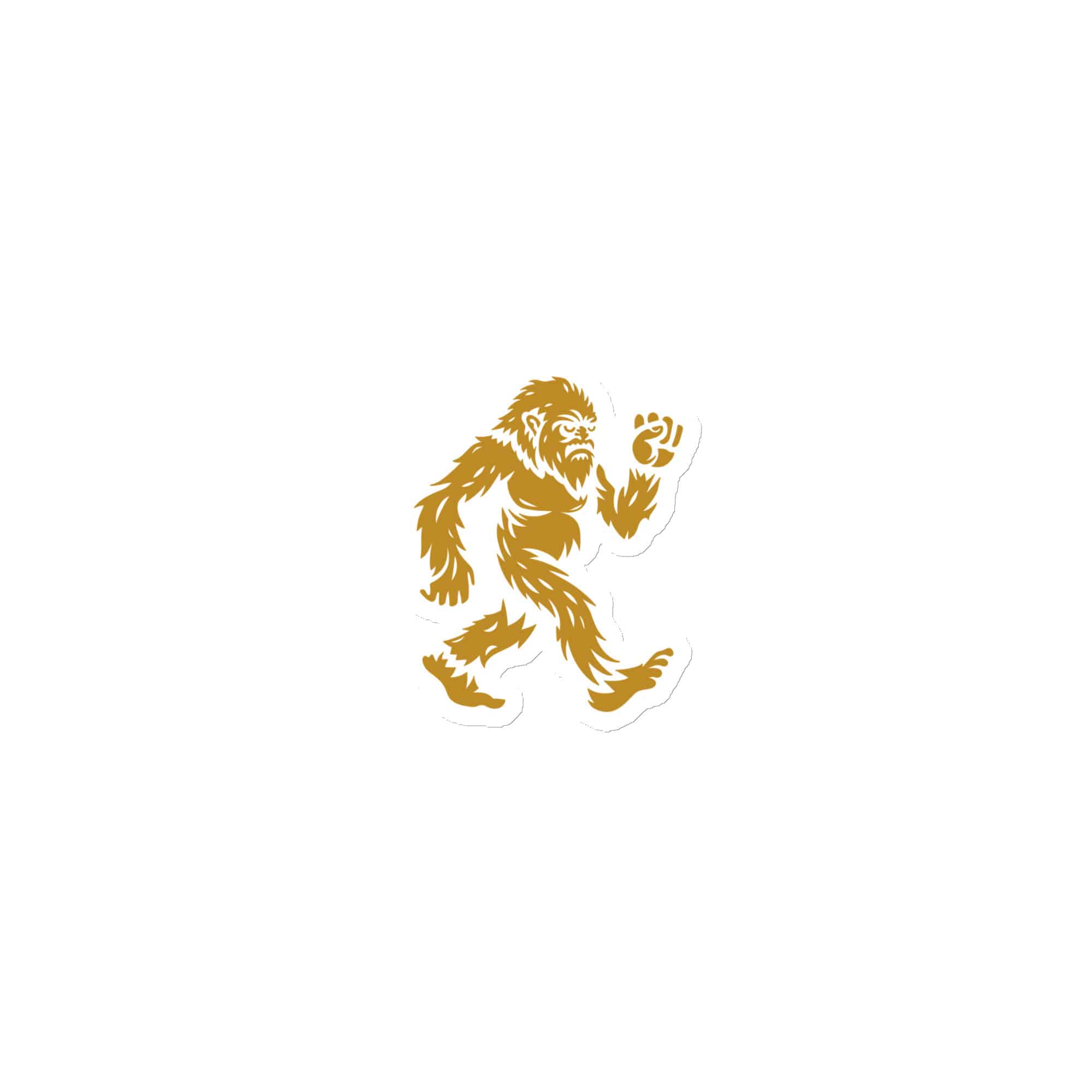 Gold Bigfoot by Chase Patrick Myers Die-Cut Magnet