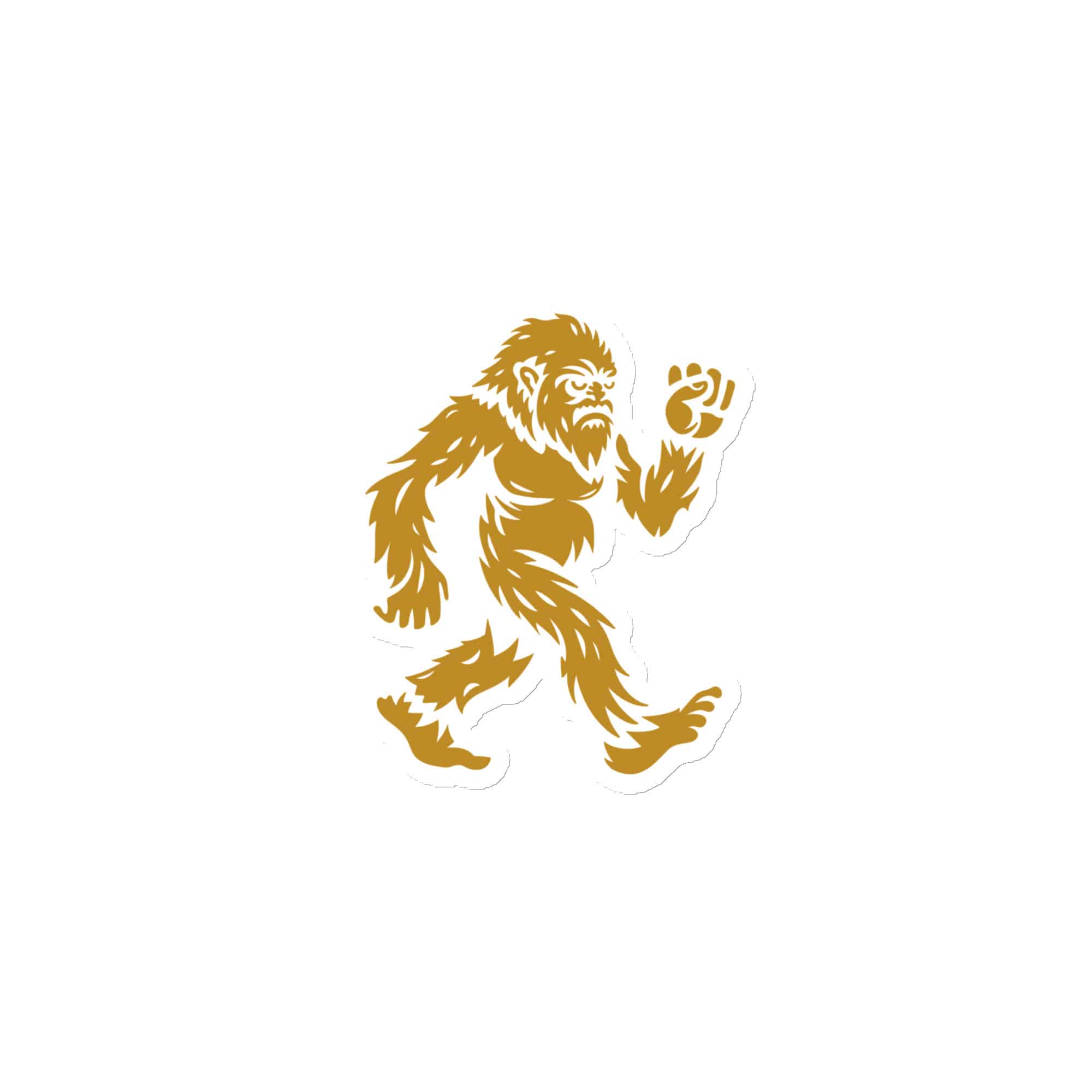 Gold Bigfoot by Chase Patrick Myers Die-Cut Magnet