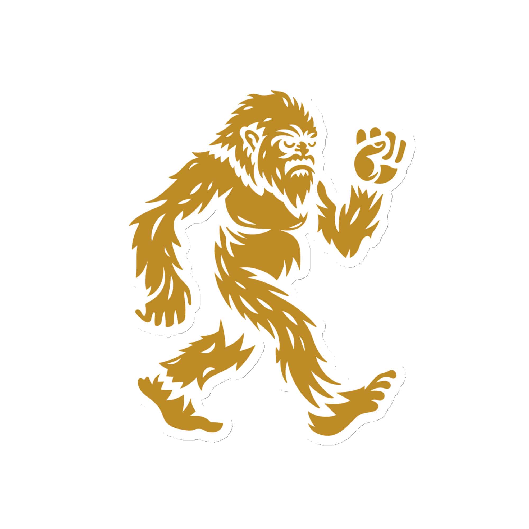 Gold Bigfoot by Chase Patrick Myers Die-Cut Magnet