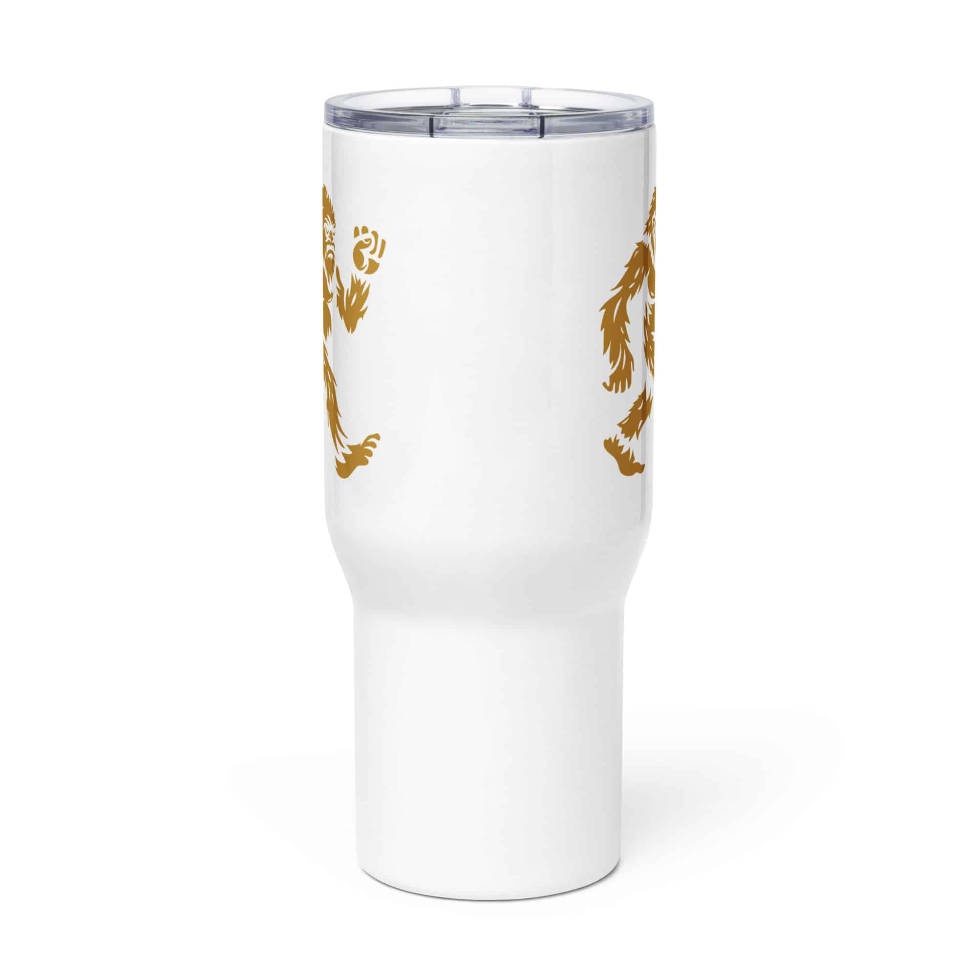 Gold Bigfoot by Chase Patrick Myers Travel Mug