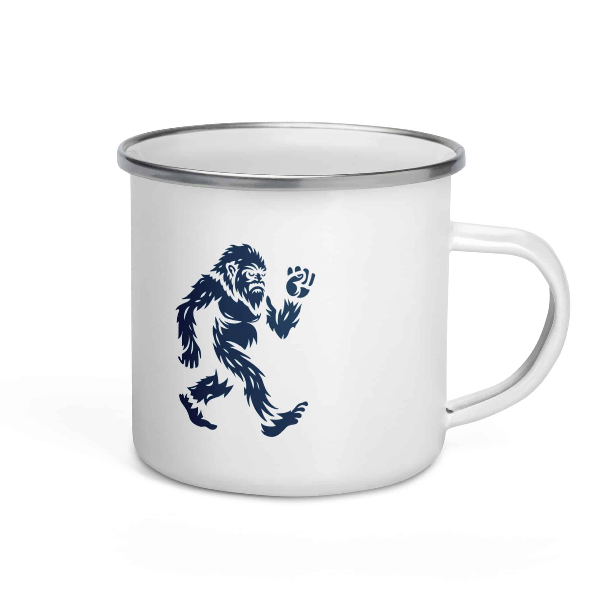 Navy Bigfoot by Chase Patrick Myers Enamel Camp Mug