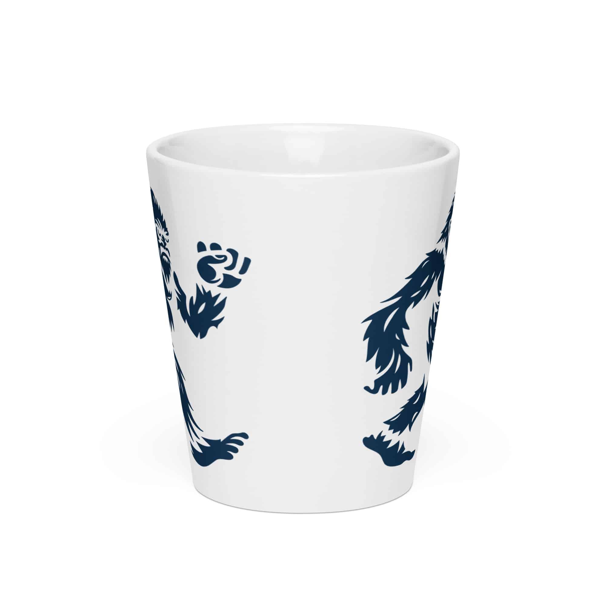 Navy Bigfoot by Chase Patrick Myers Latte Mug