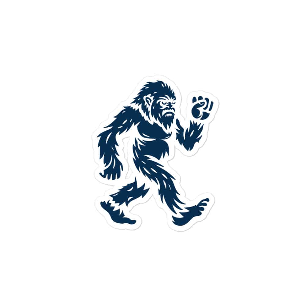 Navy Bigfoot by Chase Patrick Myers Vinyl Sticker