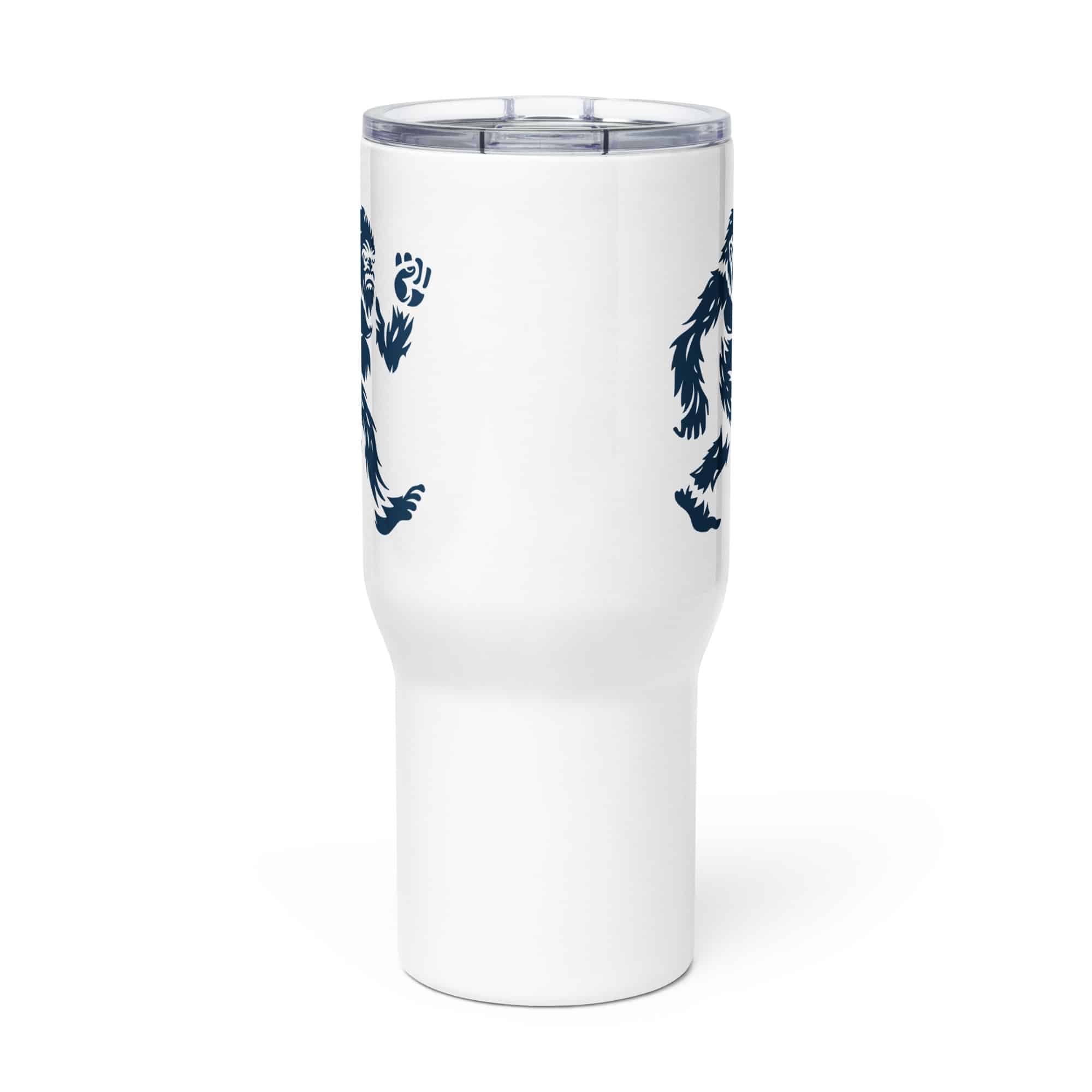 Navy Bigfoot by Chase Patrick Myers Travel Mug
