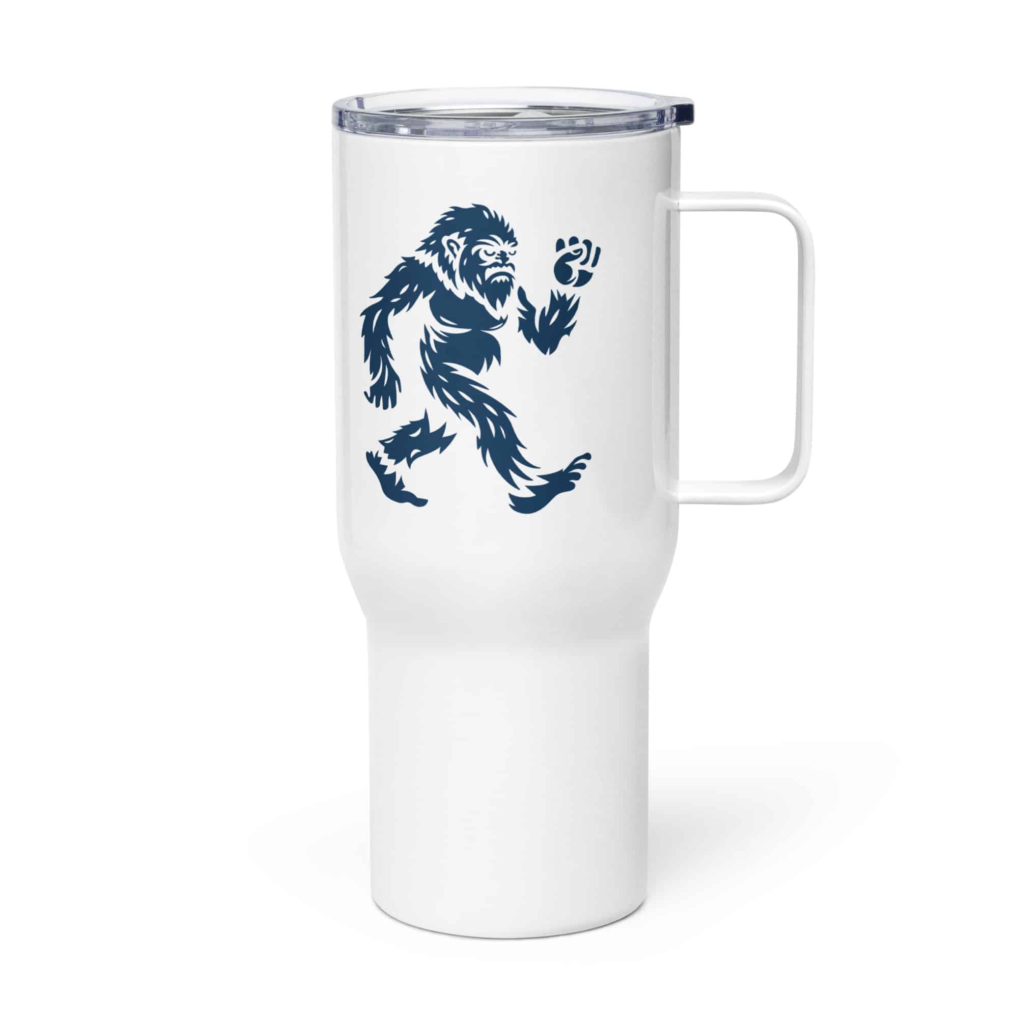 Navy Bigfoot by Chase Patrick Myers Travel Mug