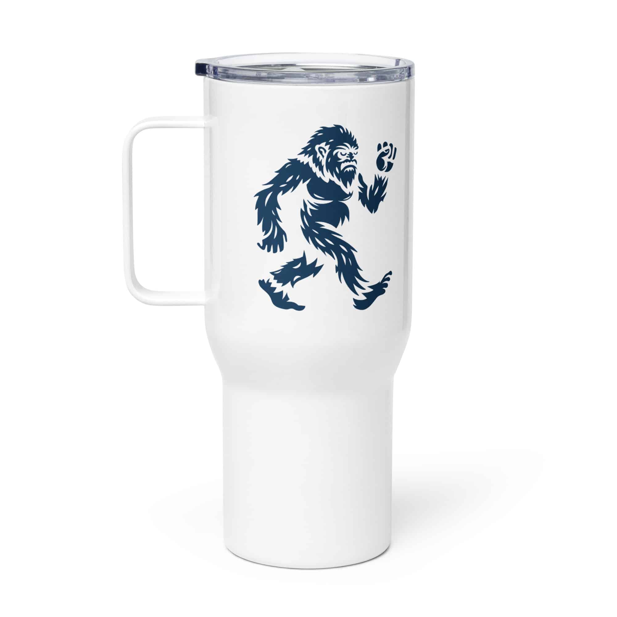 Navy Bigfoot by Chase Patrick Myers Travel Mug