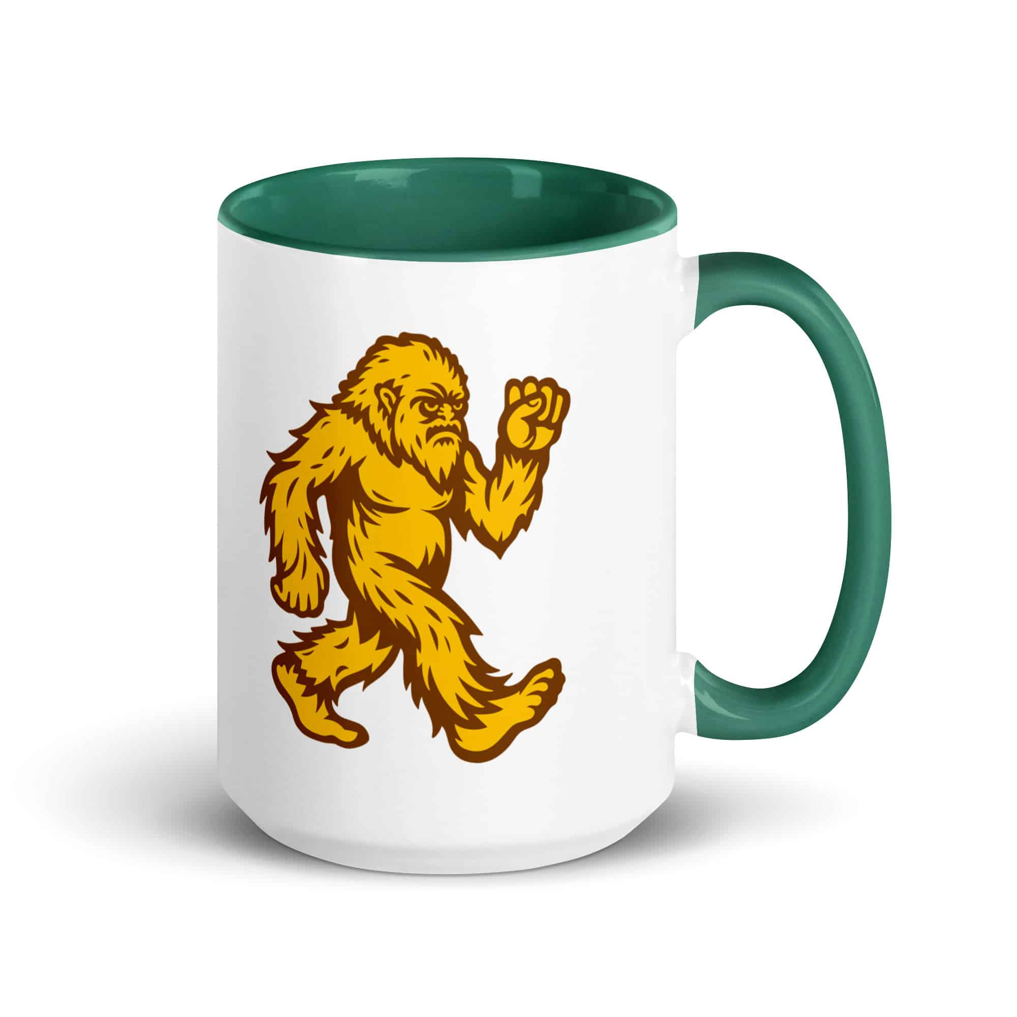 Original Gold and Brown Bigfoot by Chase Patrick Myers Color Inside Mug