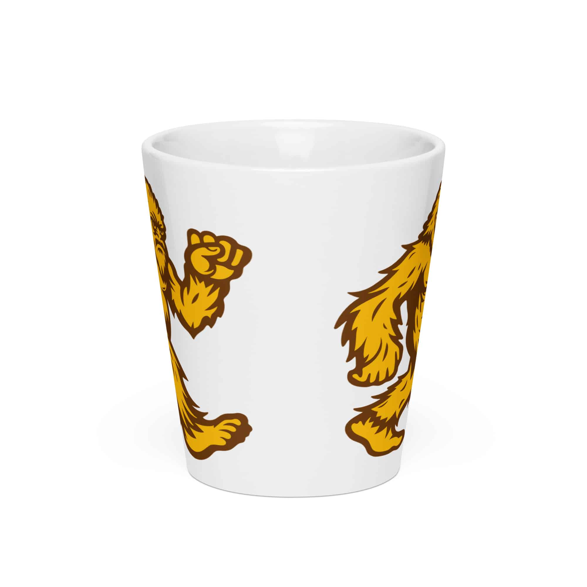 Original Gold and Brown Bigfoot by Chase Patrick Myers Latte Mug