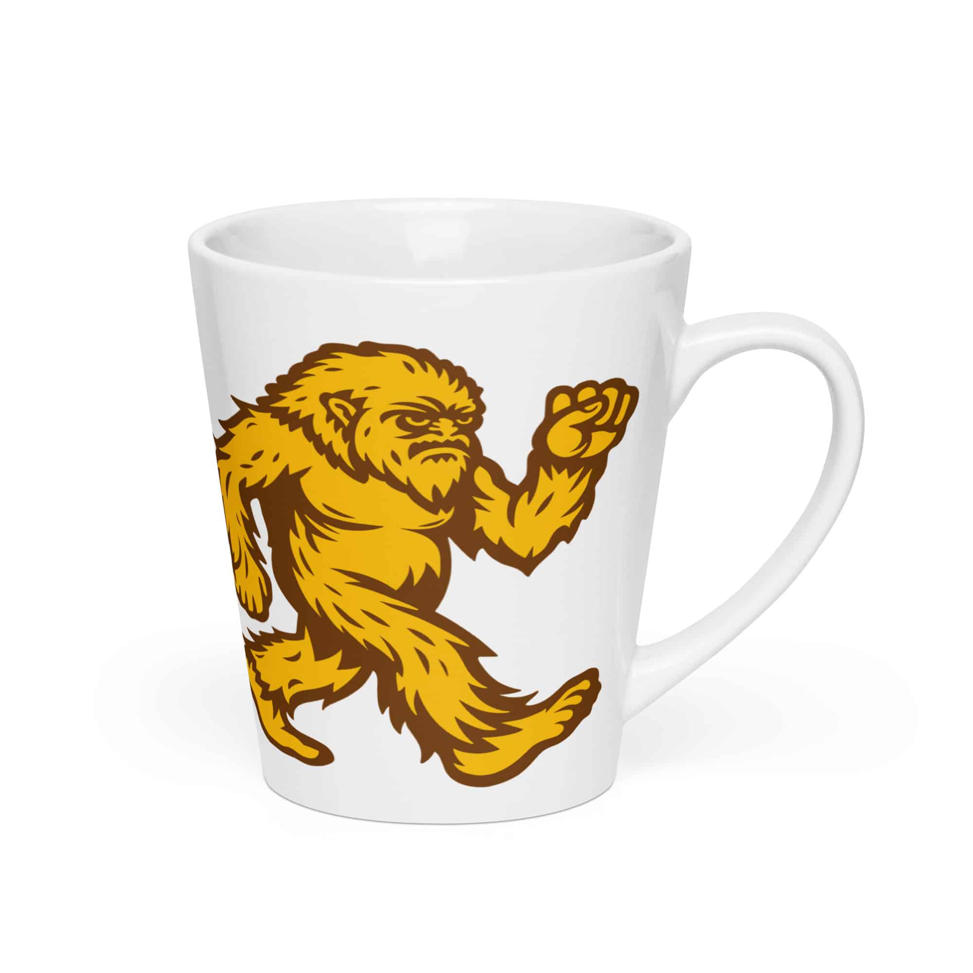 Original Gold and Brown Bigfoot by Chase Patrick Myers Latte Mug