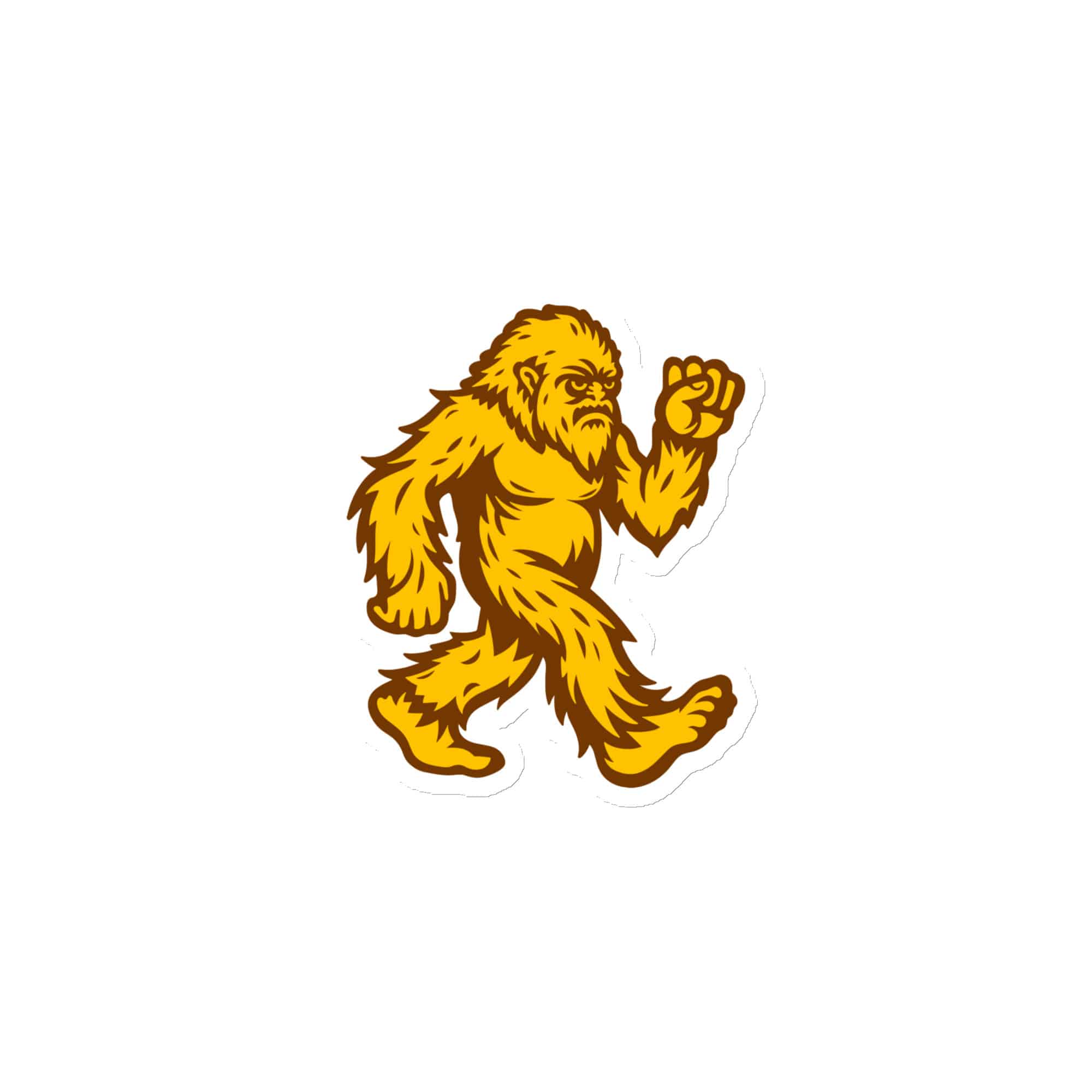 Original Gold and Brown Bigfoot by Chase Patrick Myers Die-Cut Magnet