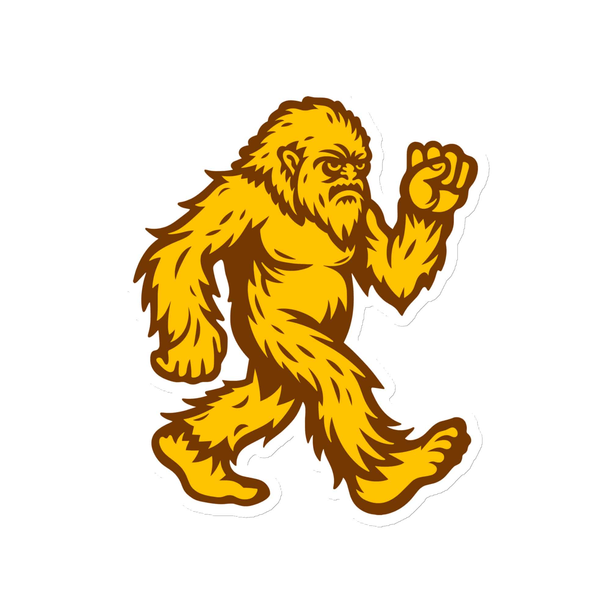 Original Gold and Brown Bigfoot by Chase Patrick Myers Die-Cut Magnet