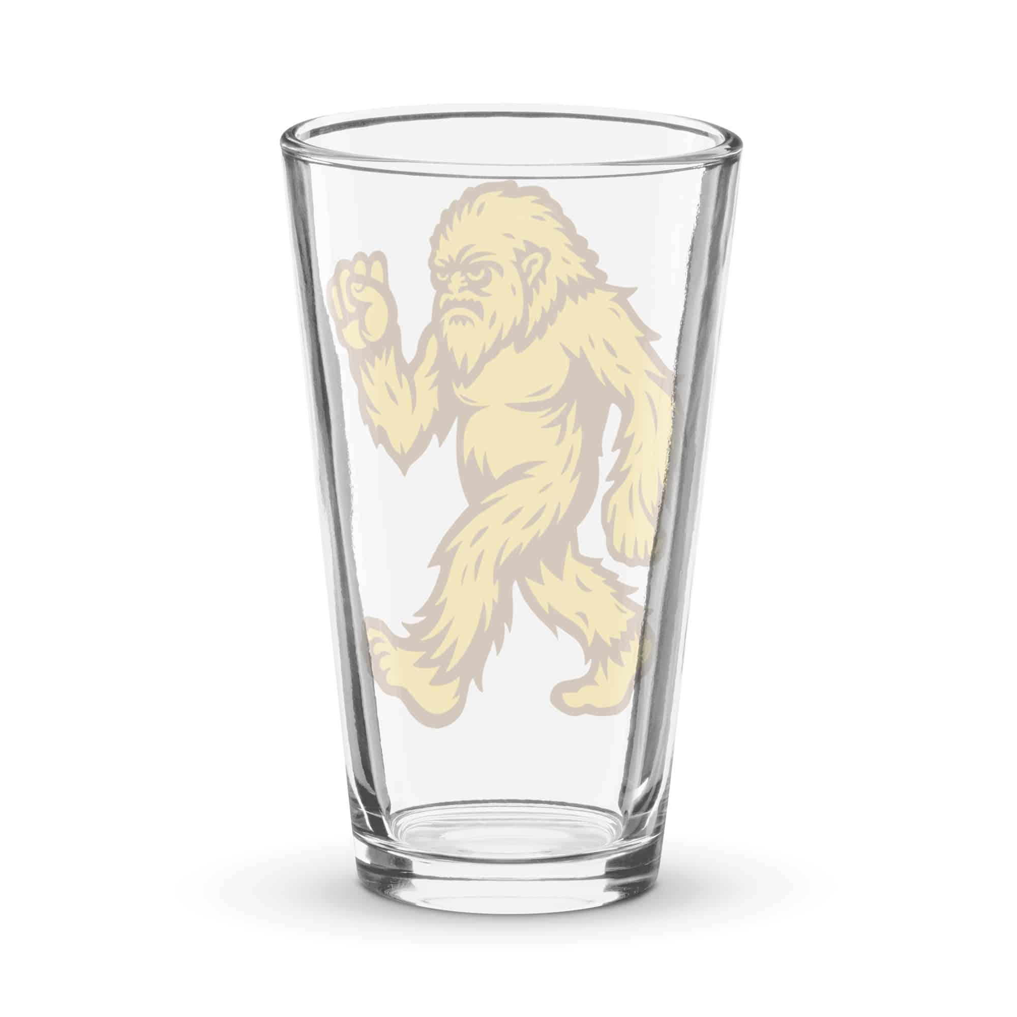 Original Gold and Brown Bigfoot by Chase Patrick Myers Pint Glass