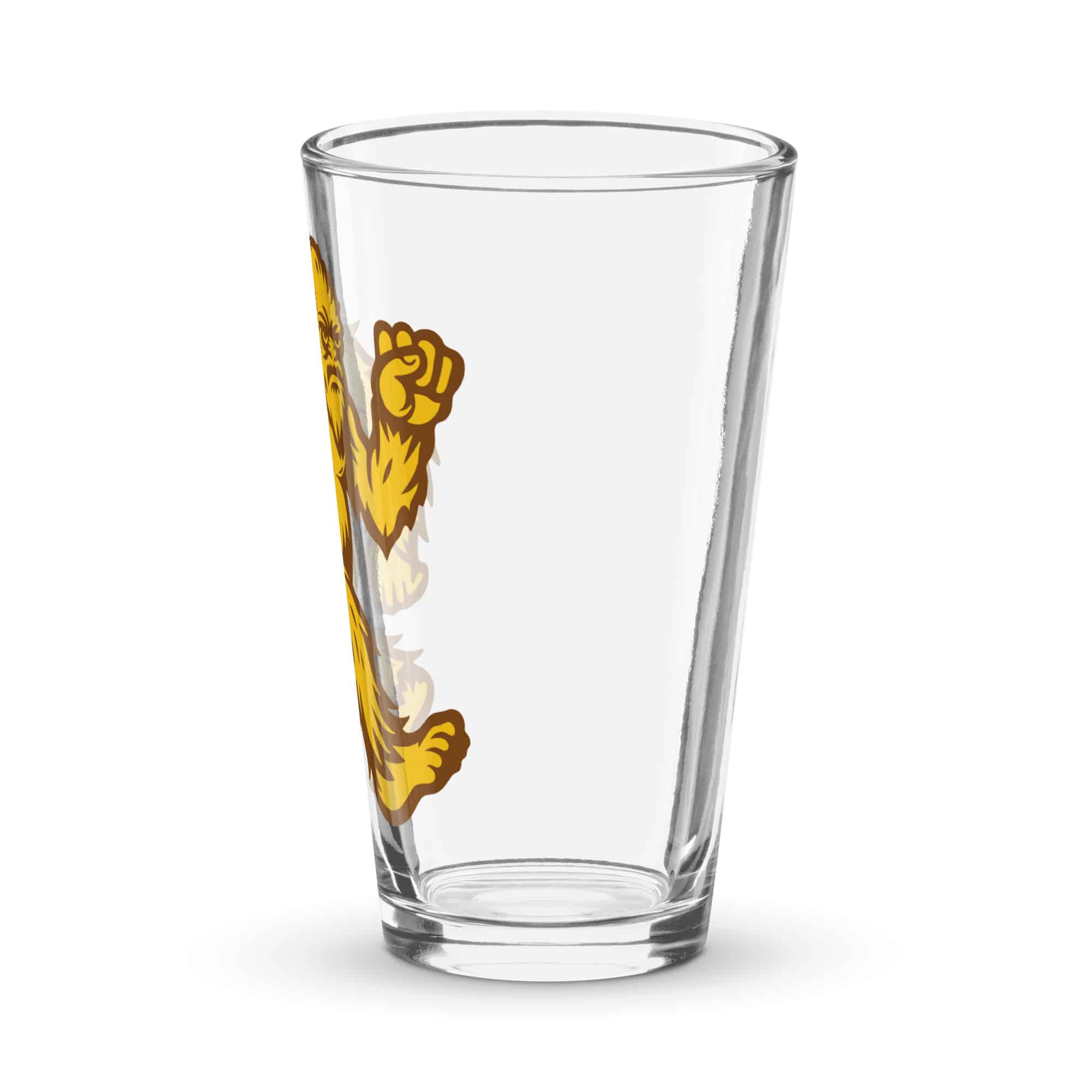 Original Gold and Brown Bigfoot by Chase Patrick Myers Pint Glass