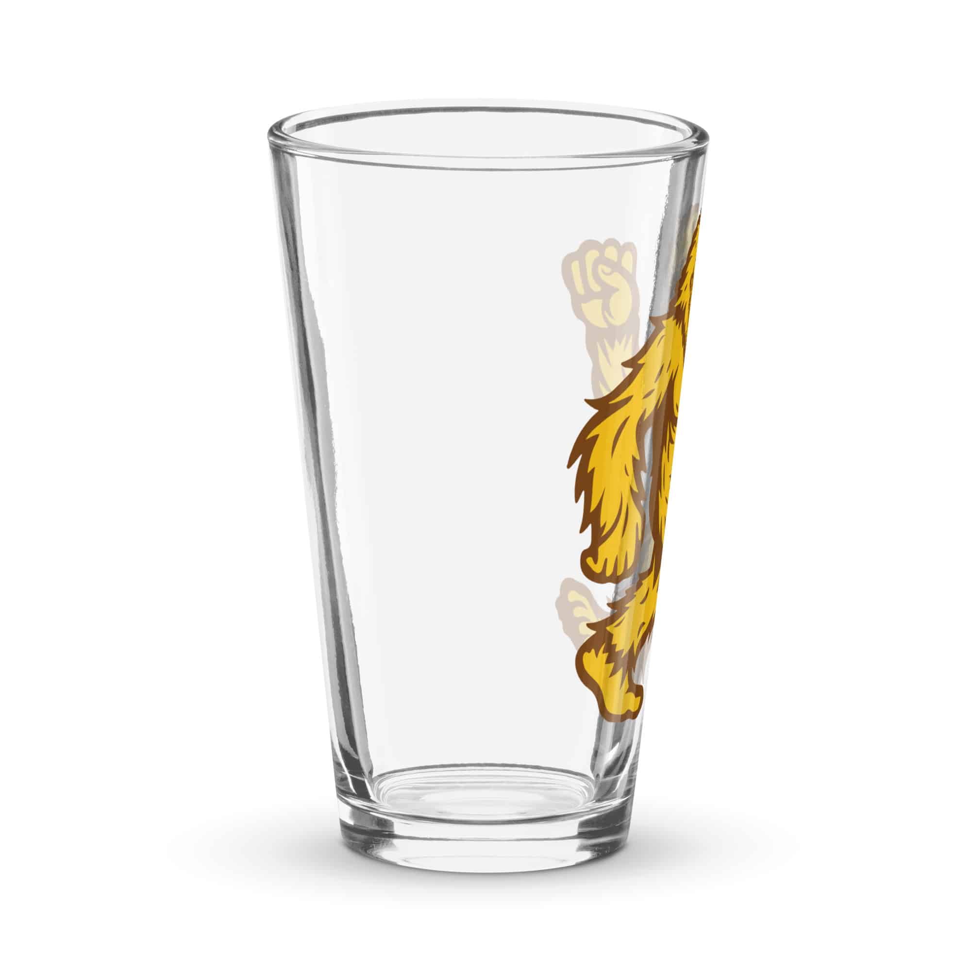 Original Gold and Brown Bigfoot by Chase Patrick Myers Pint Glass