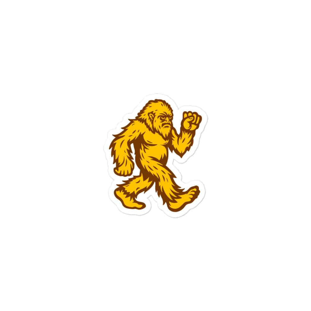 Original Gold and Brown Bigfoot by Chase Patrick Myers Vinyl Sticker
