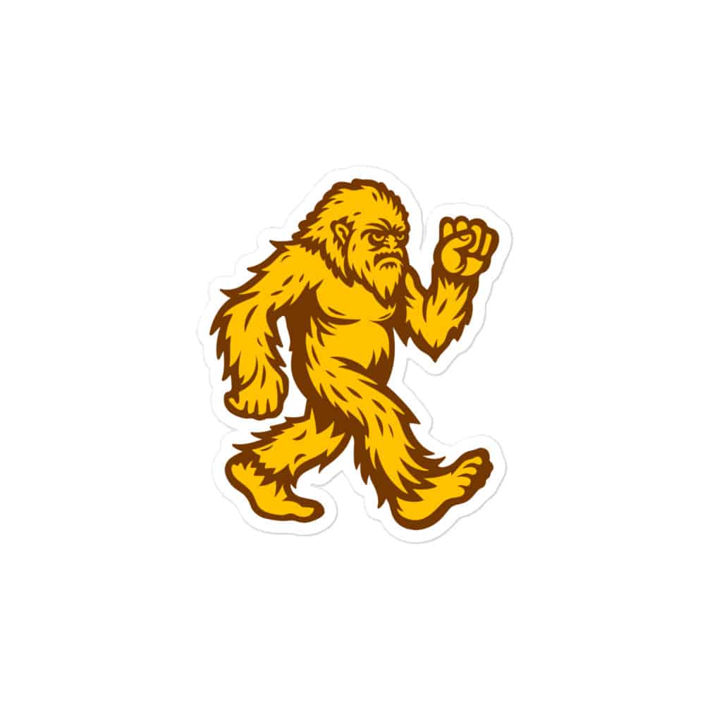 Original Gold and Brown Bigfoot by Chase Patrick Myers Vinyl Sticker