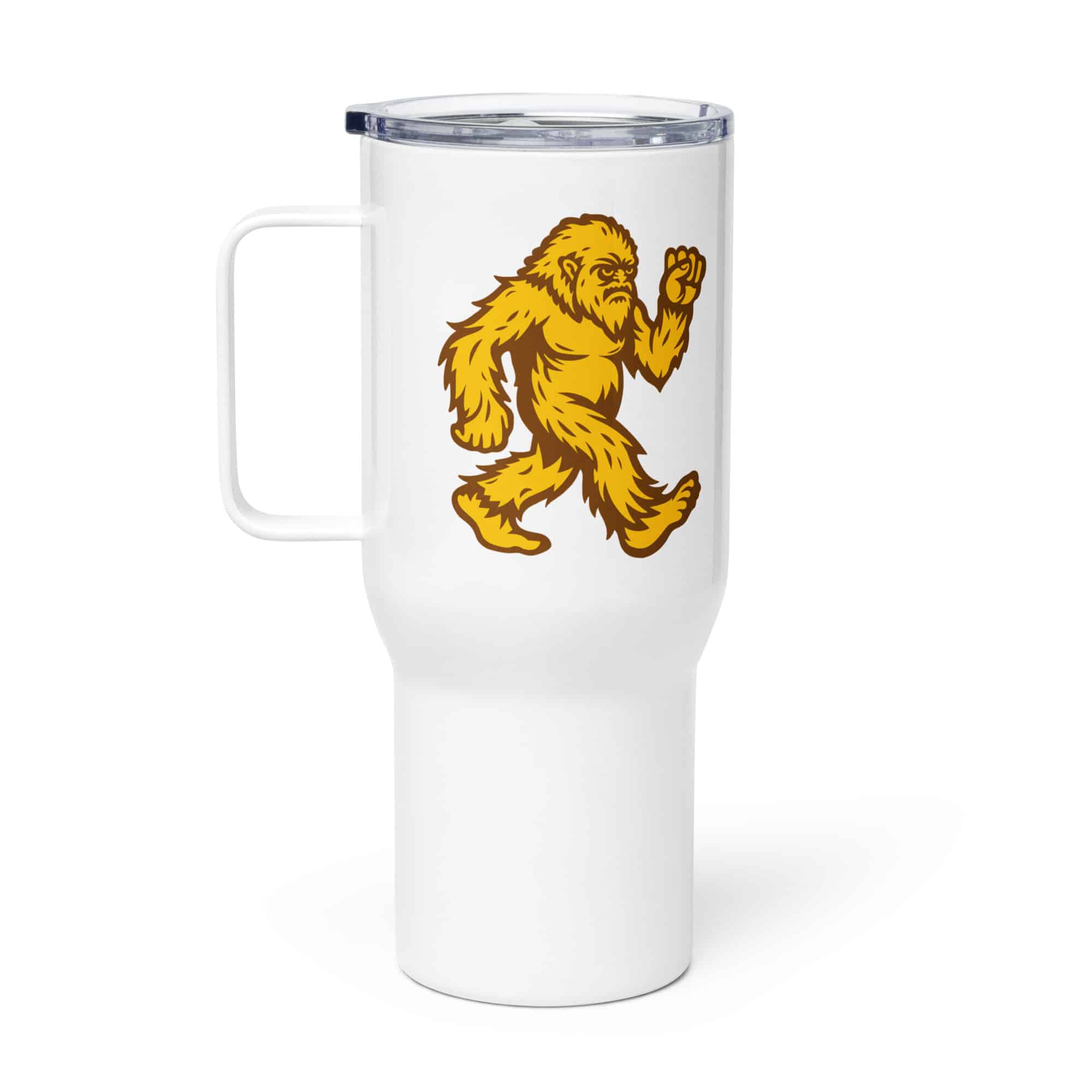 Original Gold and Brown Bigfoot by Chase Patrick Myers Travel Mug
