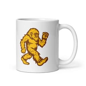 Chase Bigfoot Original Gold Brown White Ceramic Coffee Mug - 11 oz - Main