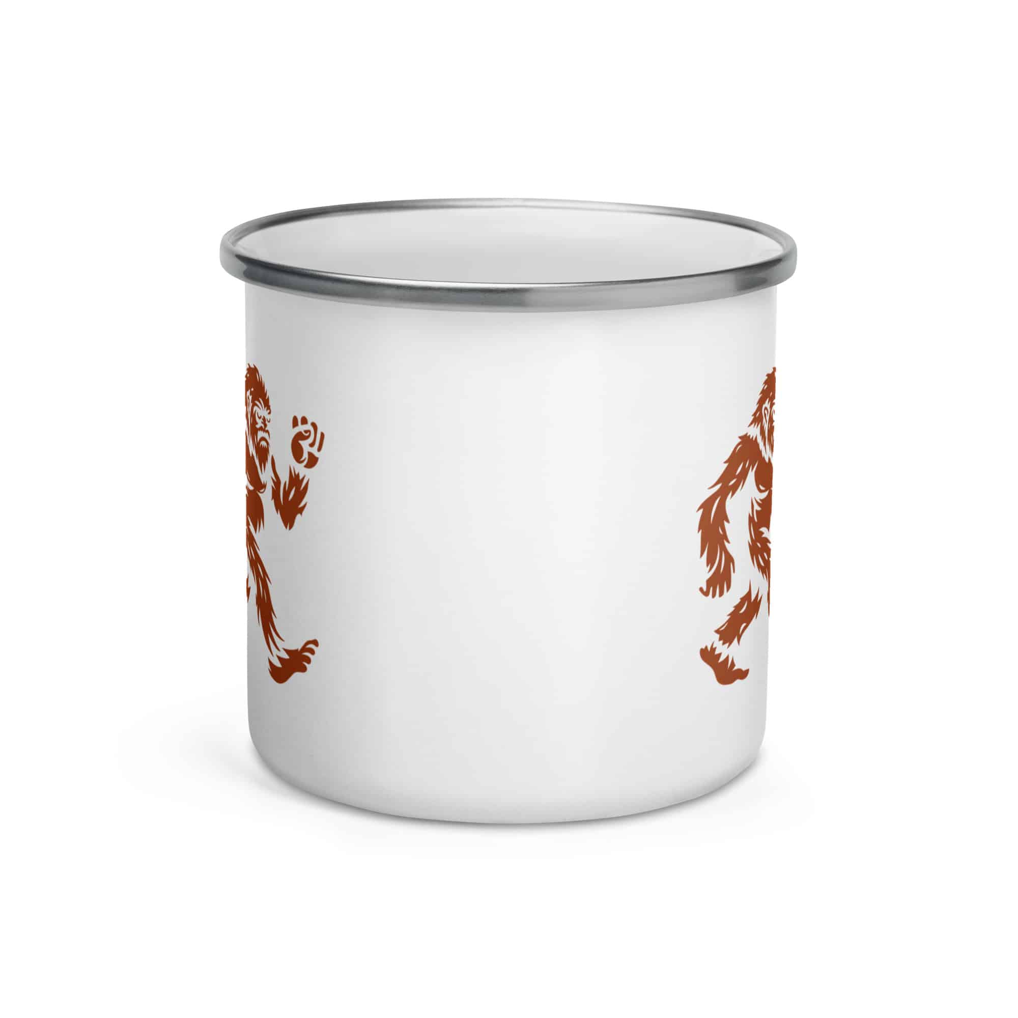 Terracotta Bigfoot by Chase Patrick Myers Enamel Camp Mug