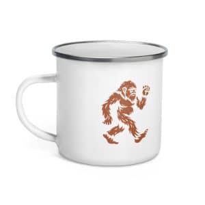 Chase Bigfoot Terracotta Enamel Camp Mug - 12 oz - Left