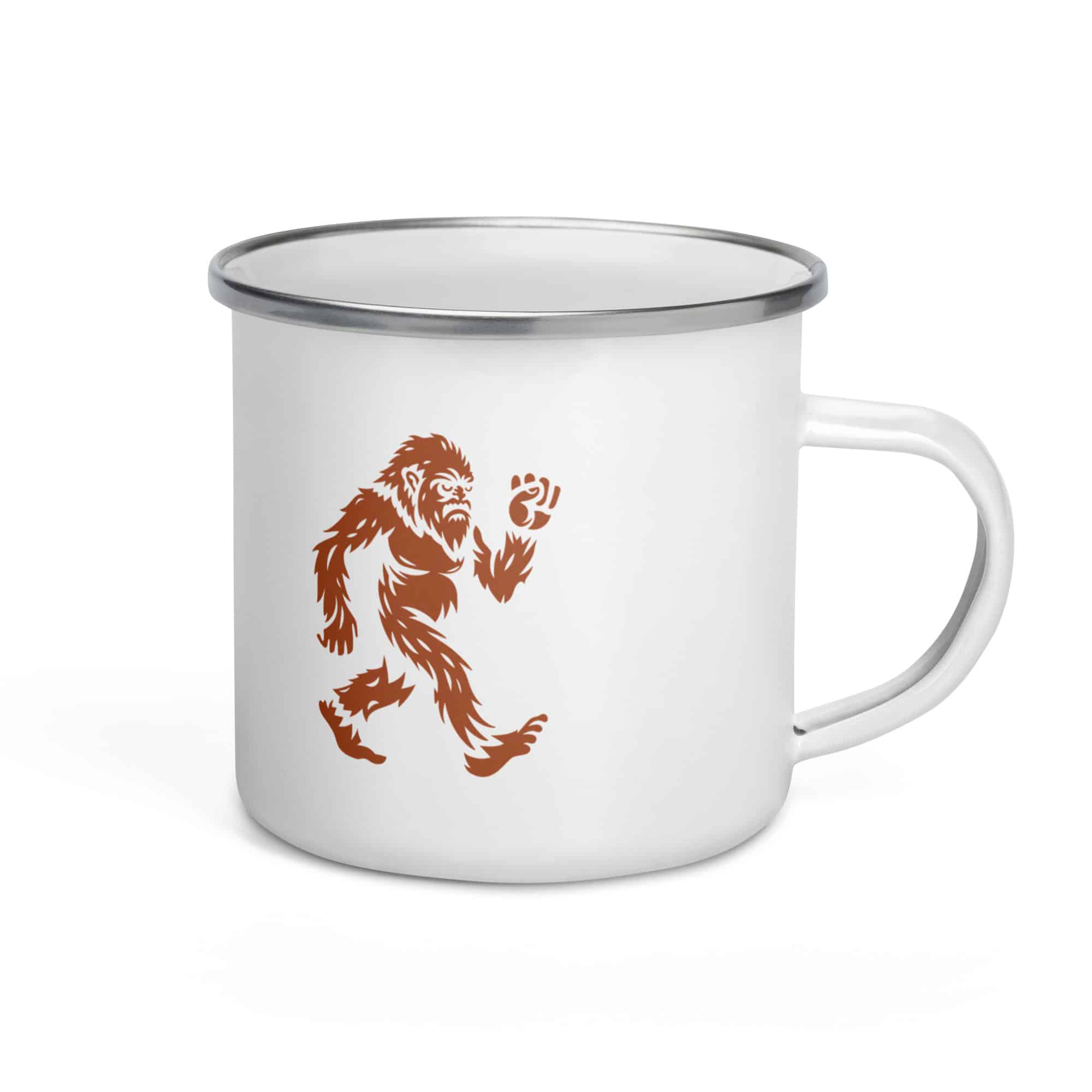 Terracotta Bigfoot by Chase Patrick Myers Enamel Camp Mug