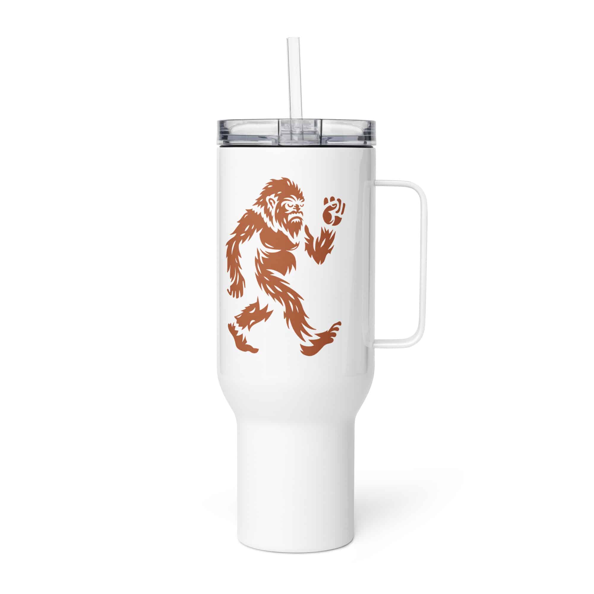 Terracotta Bigfoot by Chase Patrick Myers Travel Mug