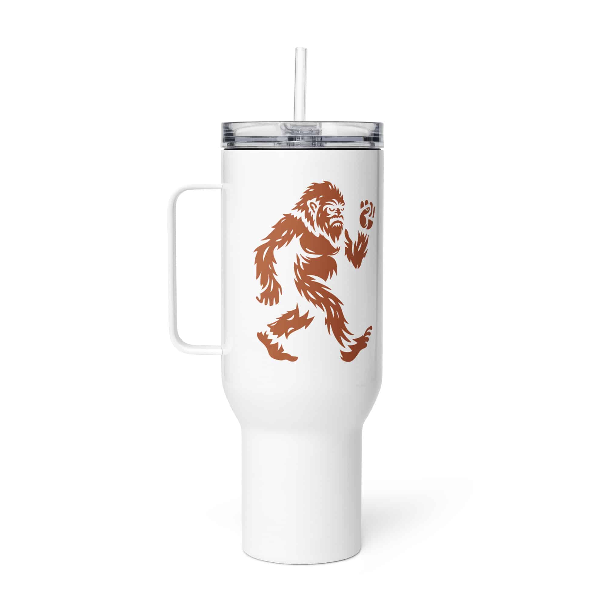 Terracotta Bigfoot by Chase Patrick Myers Travel Mug