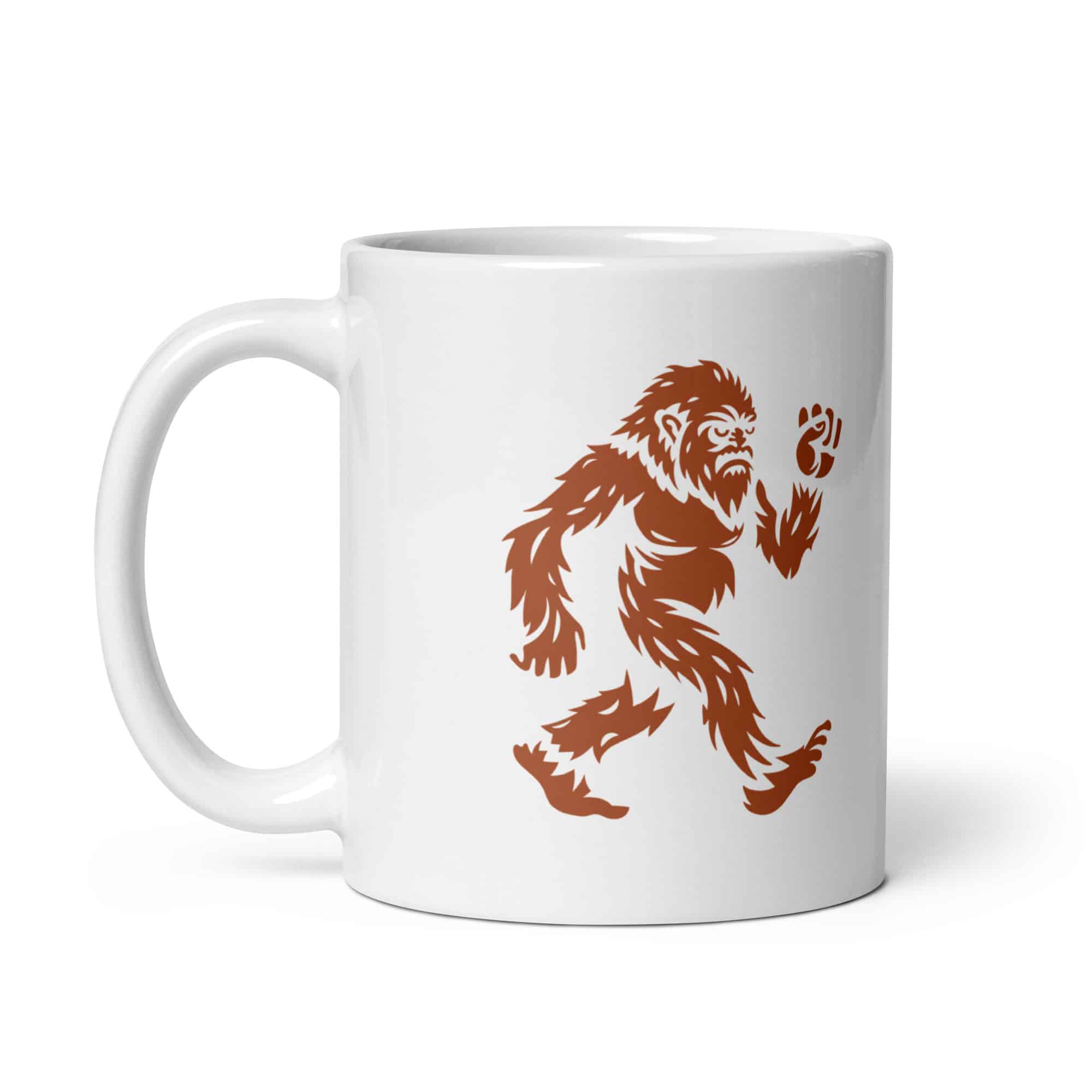 Terracotta Bigfoot by Chase Patrick Myers White Ceramic Coffee Mug