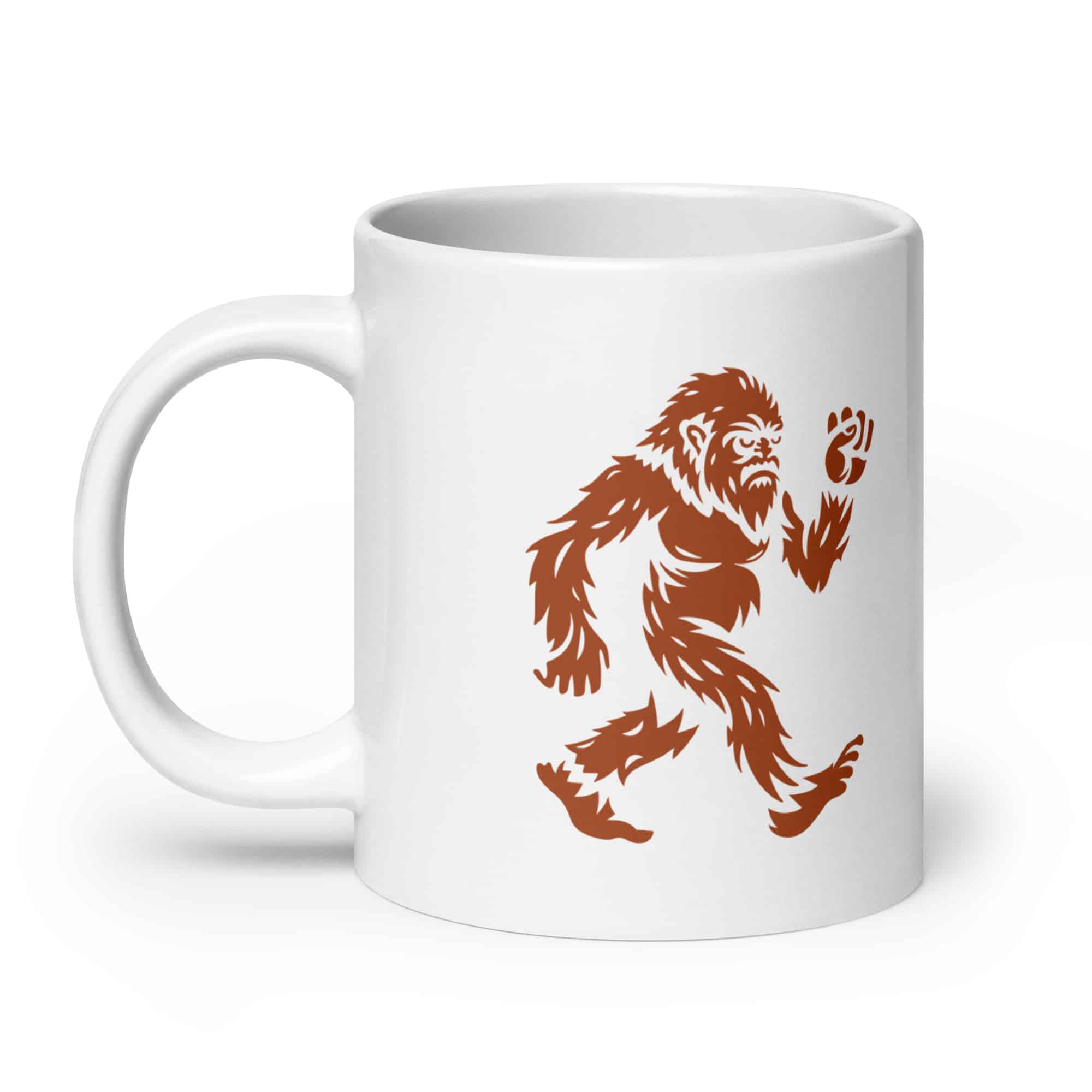 Terracotta Bigfoot by Chase Patrick Myers White Ceramic Coffee Mug