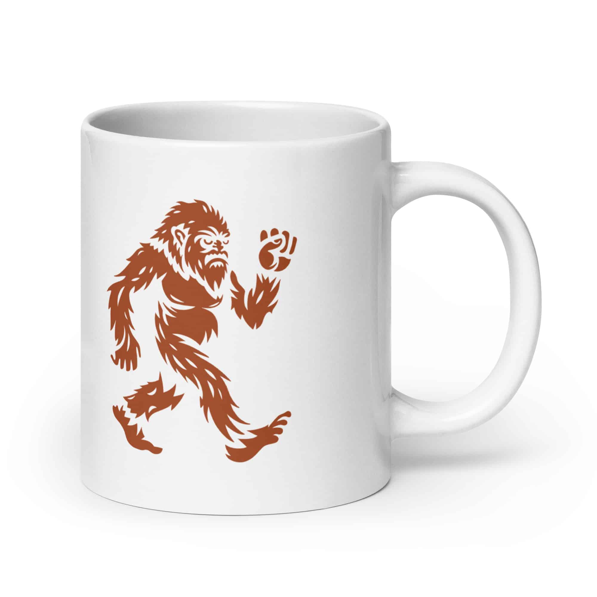 Terracotta Bigfoot by Chase Patrick Myers White Ceramic Coffee Mug