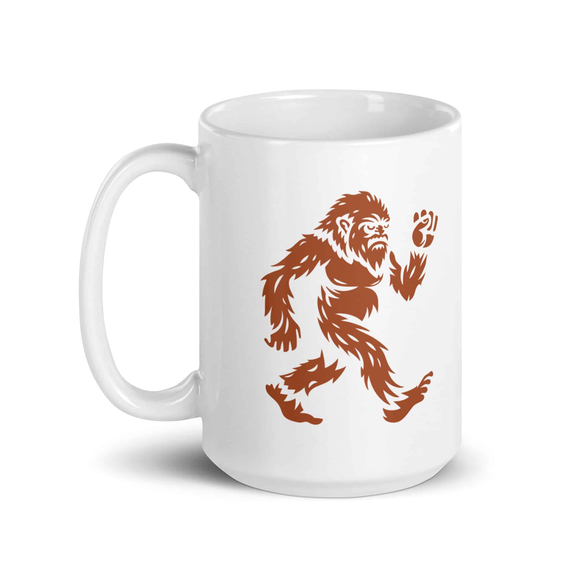 Terracotta Bigfoot by Chase Patrick Myers White Ceramic Coffee Mug