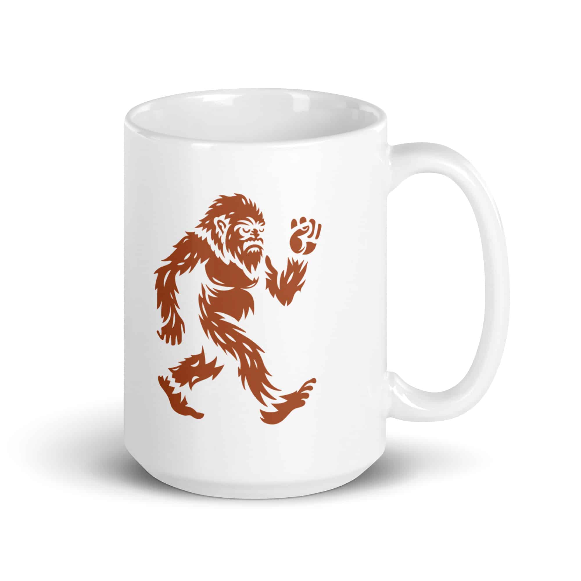 Terracotta Bigfoot by Chase Patrick Myers White Ceramic Coffee Mug