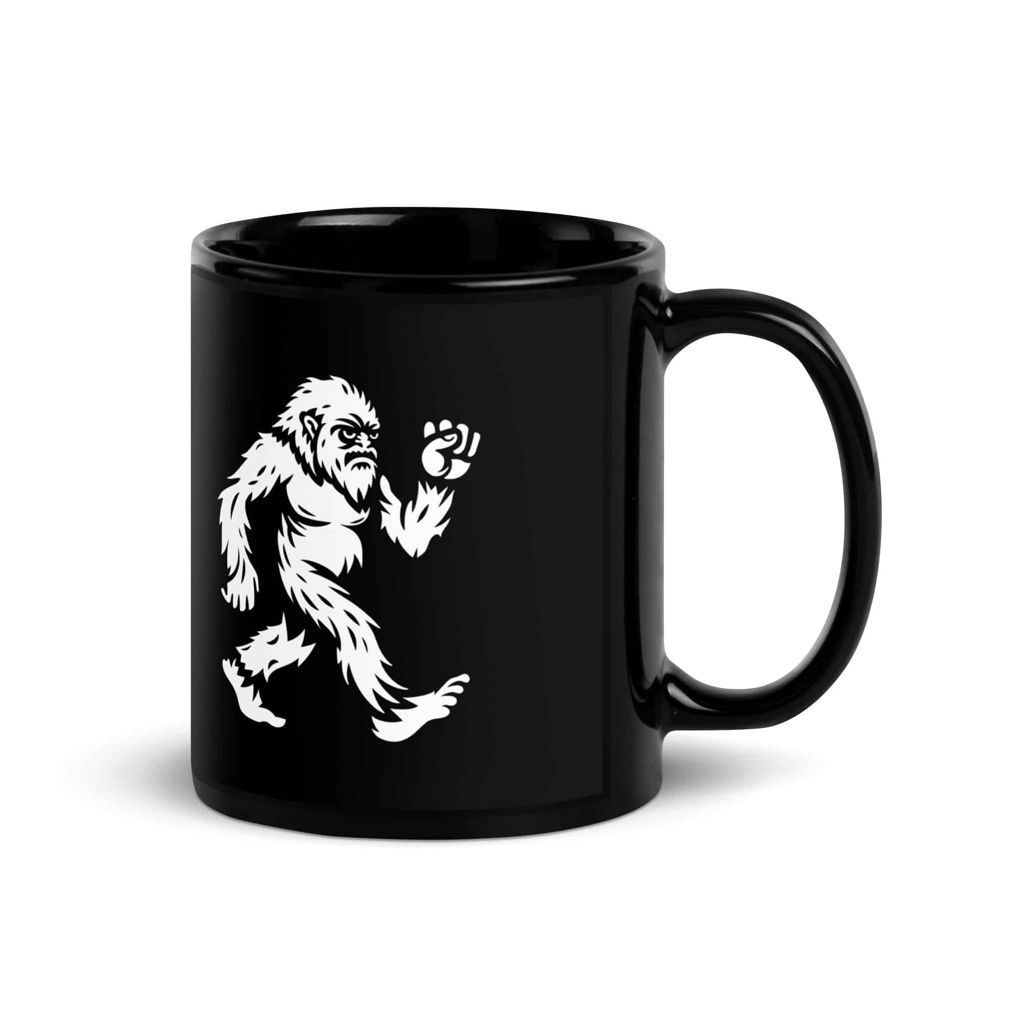 White Bigfoot by Chase Patrick Myers Black Mug