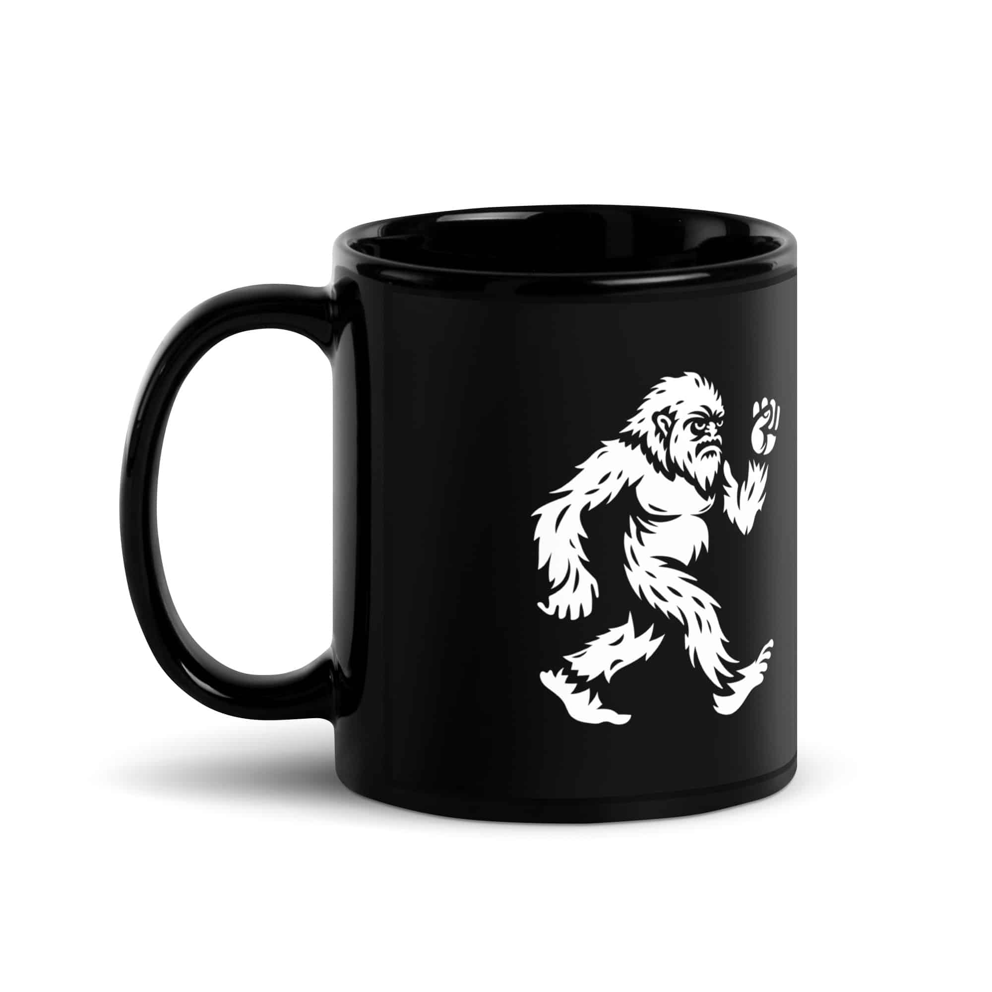 White Bigfoot by Chase Patrick Myers Black Mug