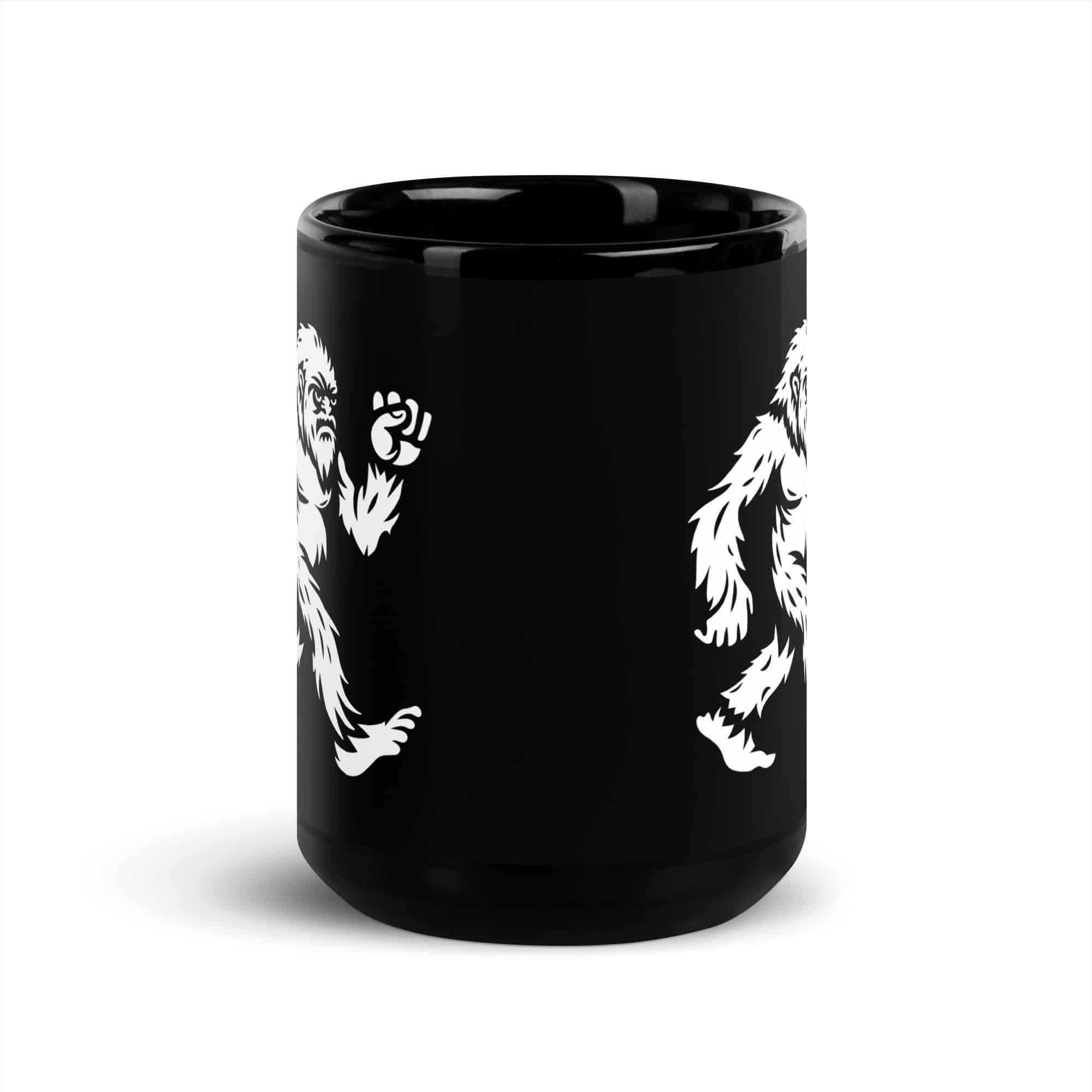 White Bigfoot by Chase Patrick Myers Black Mug