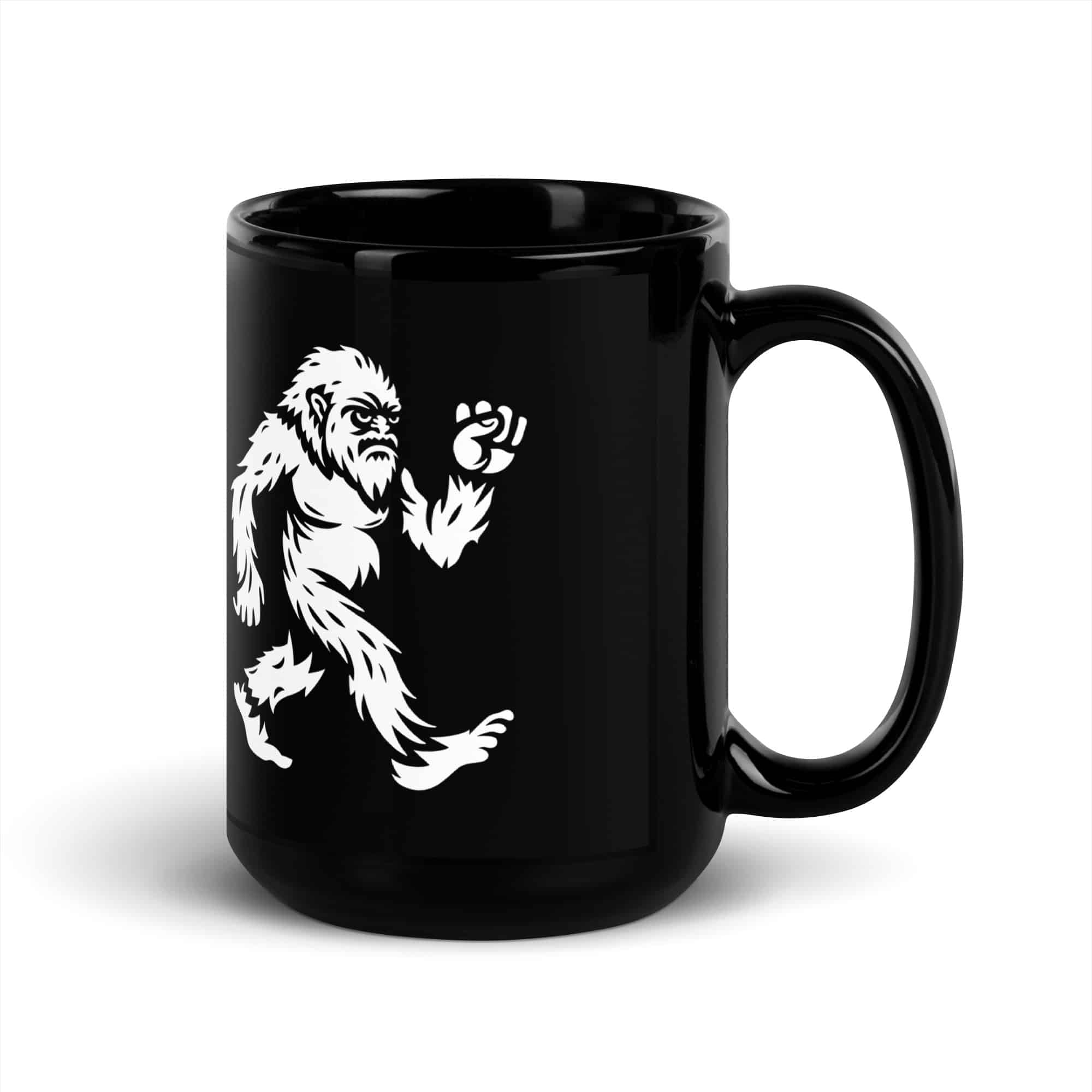 White Bigfoot by Chase Patrick Myers Black Mug