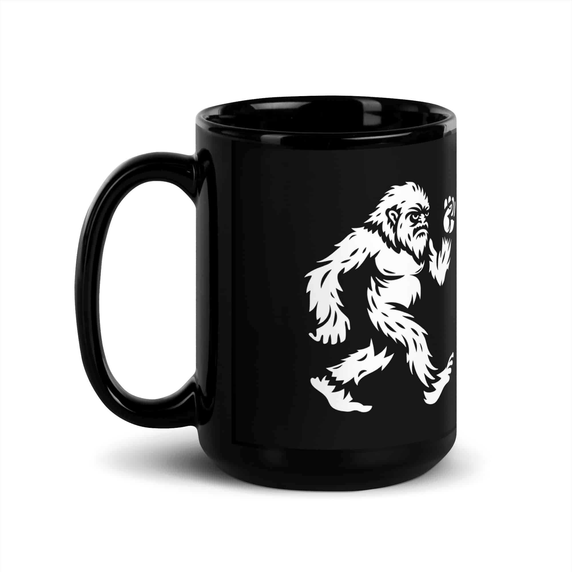 White Bigfoot by Chase Patrick Myers Black Mug
