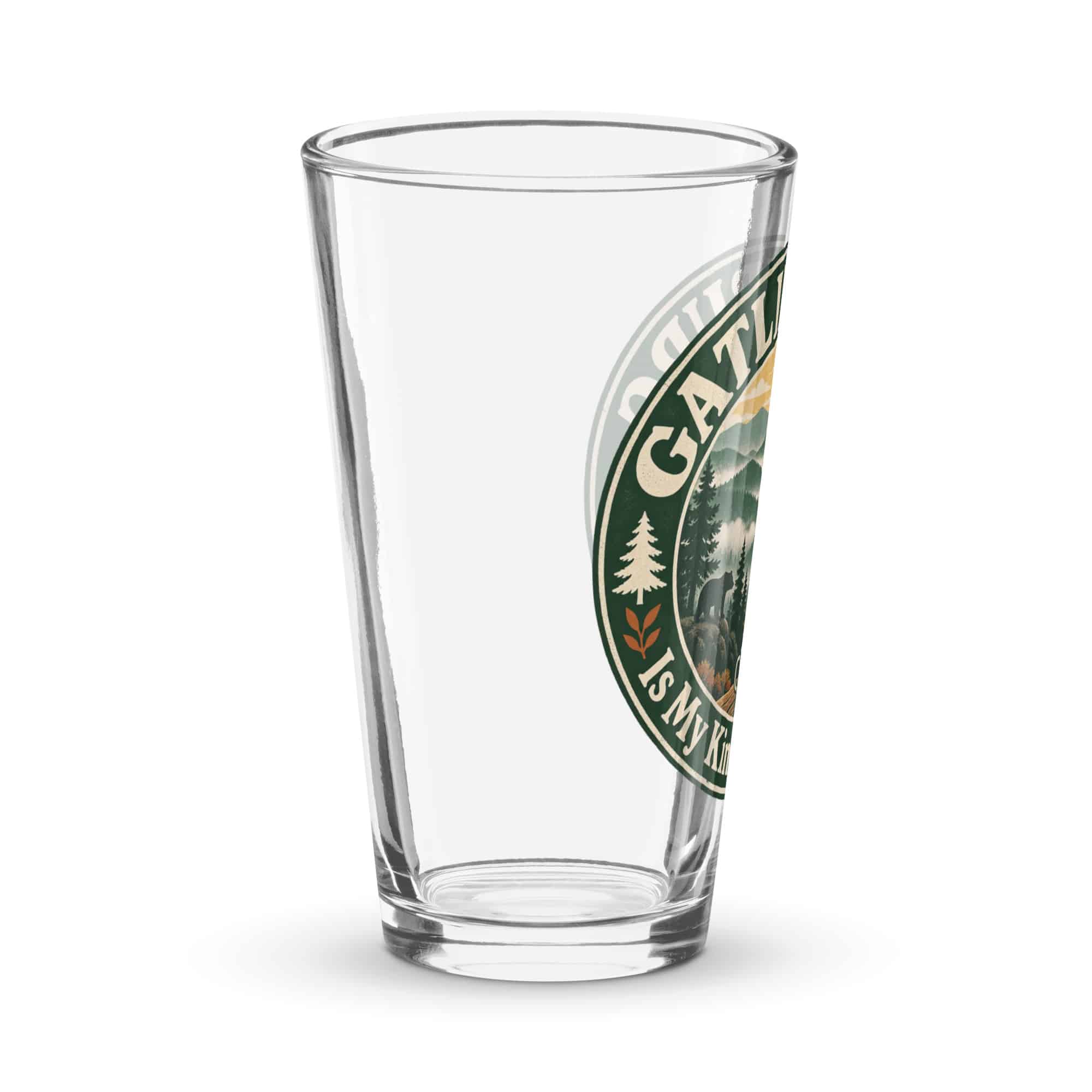 Gatlinburg and the Smokies Pint Glass: Gatlinburg Is My Kind of Altitude, Vintage Round Badge