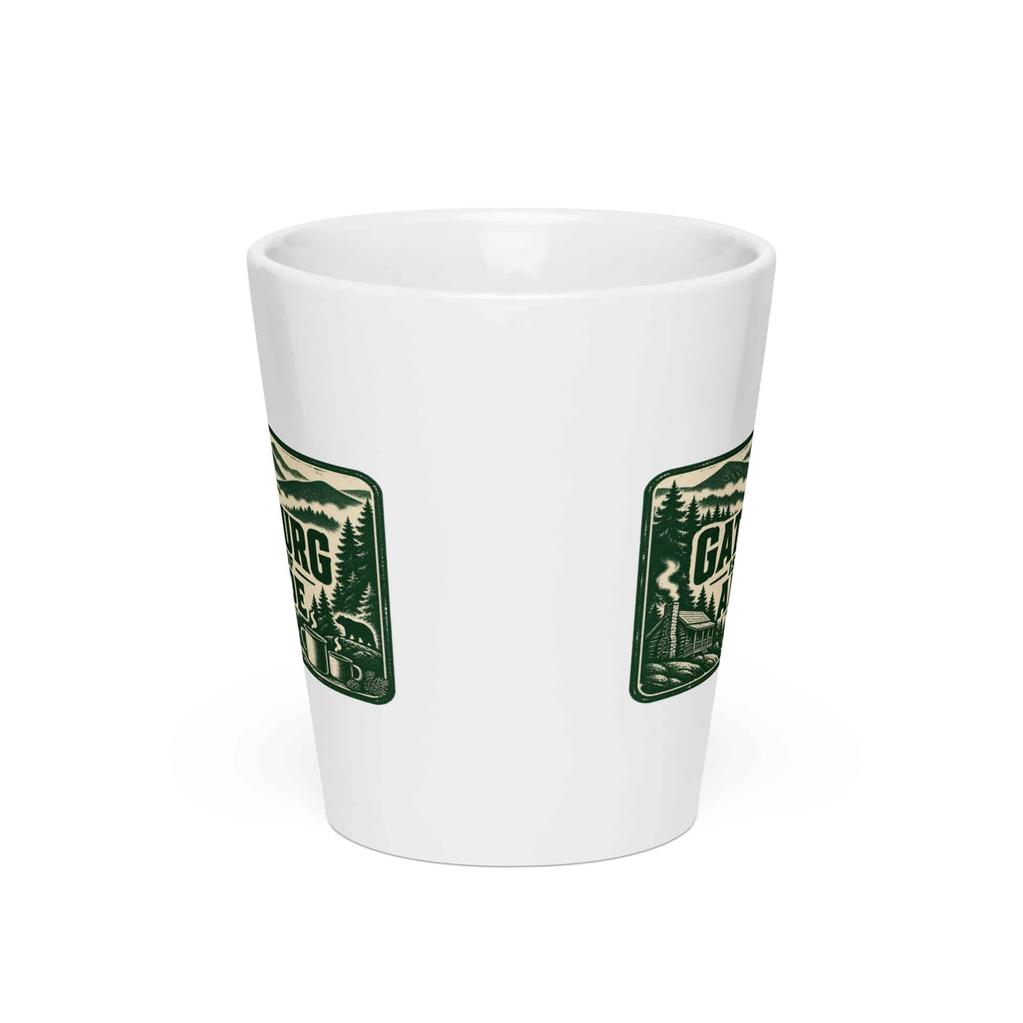 Gatlinburg and the Smokies Latte Mug: Gatlinburg Is My Kind of Altitude, Forest Ink Stamp
