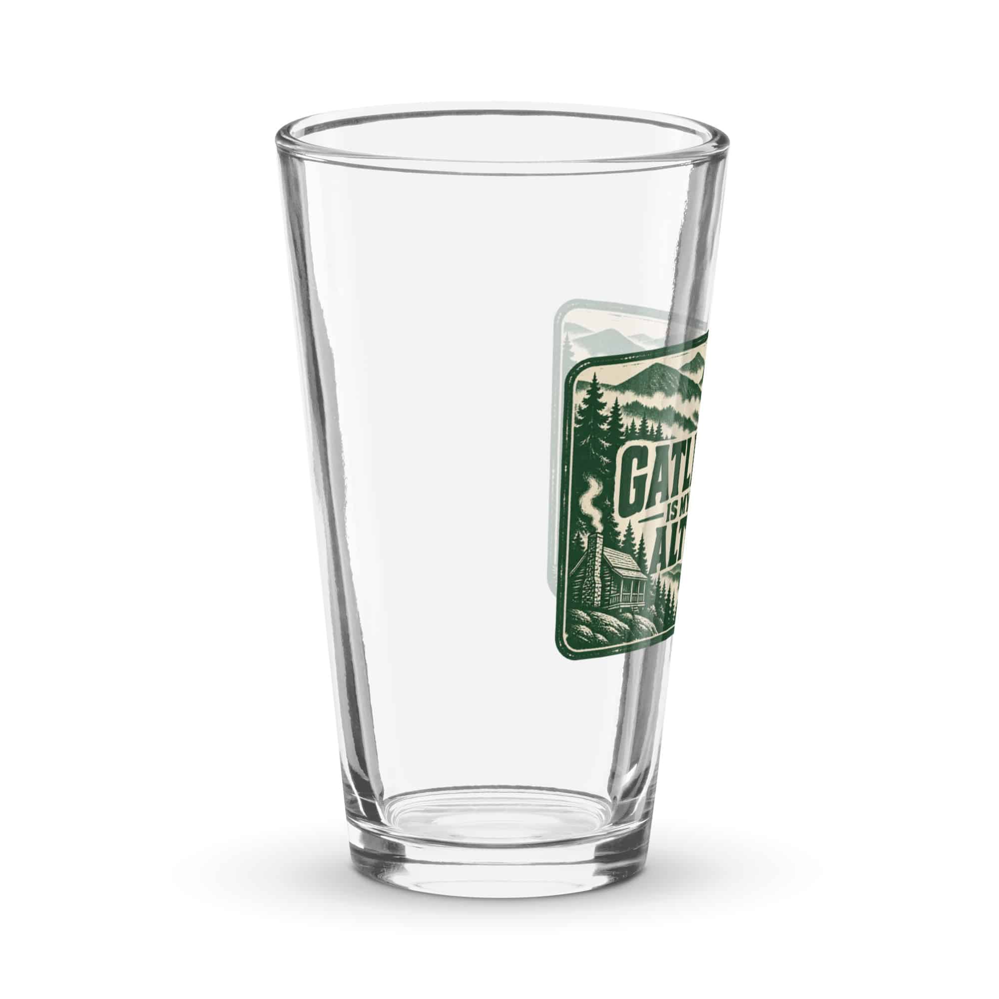 Gatlinburg and the Smokies Pint Glass: Gatlinburg Is My Kind of Altitude, Forest Ink Stamp