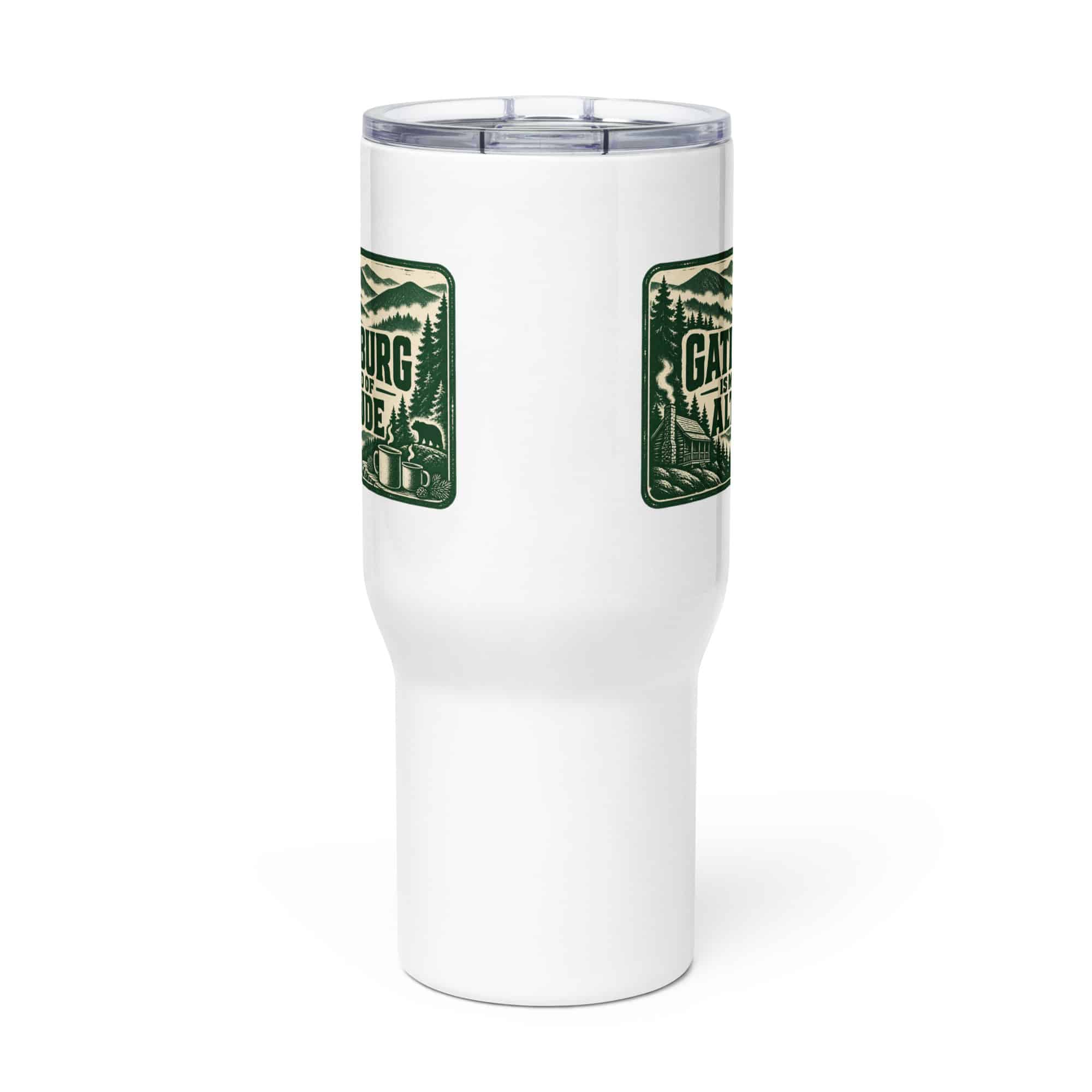 Gatlinburg and the Smokies Travel Mug: Gatlinburg Is My Kind of Altitude, Forest Ink Stamp