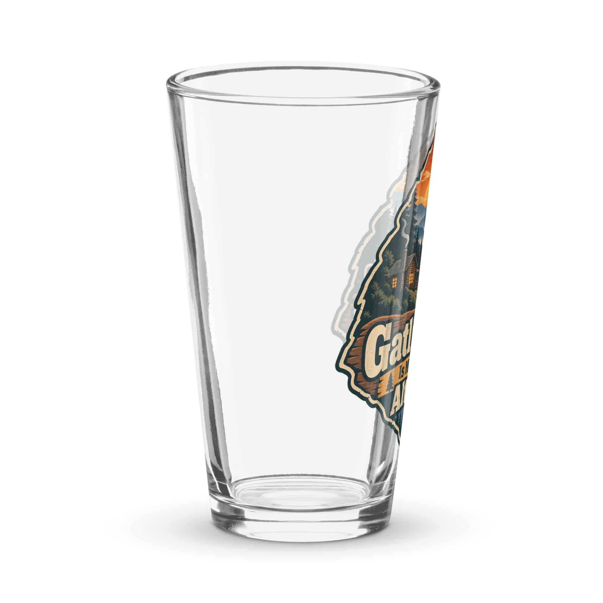 Gatlinburg and the Smokies Pint Glass: Gatlinburg Is My Kind of Altitude, Scenic Shield Badge