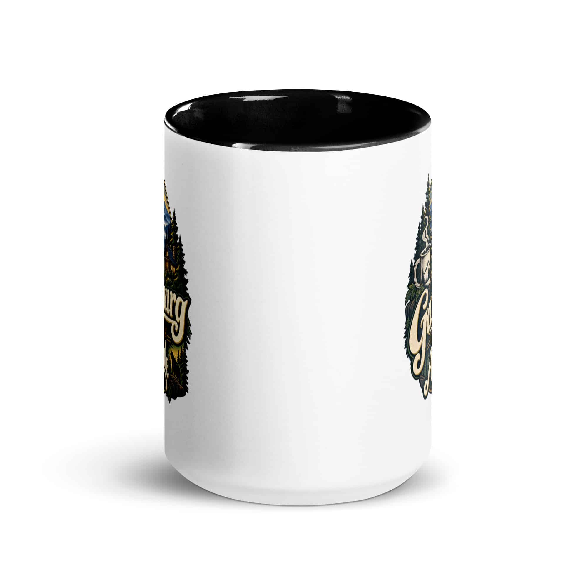 Gatlinburg and the Smokies Color Inside Coffee Mug: Gatlinburg Is My Kind of Altitude, Woodland Scenic Lettering
