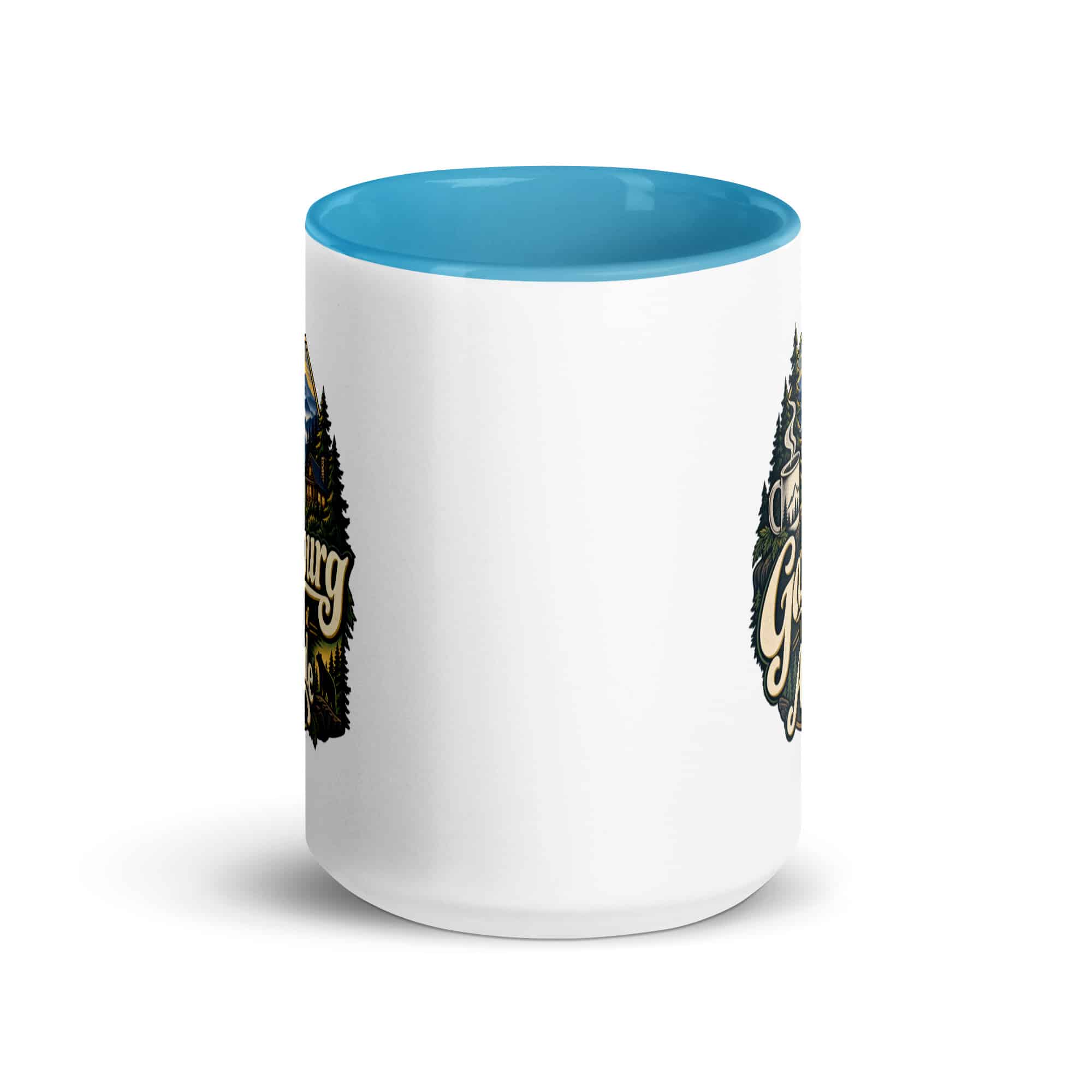 Gatlinburg and the Smokies Color Inside Coffee Mug: Gatlinburg Is My Kind of Altitude, Woodland Scenic Lettering