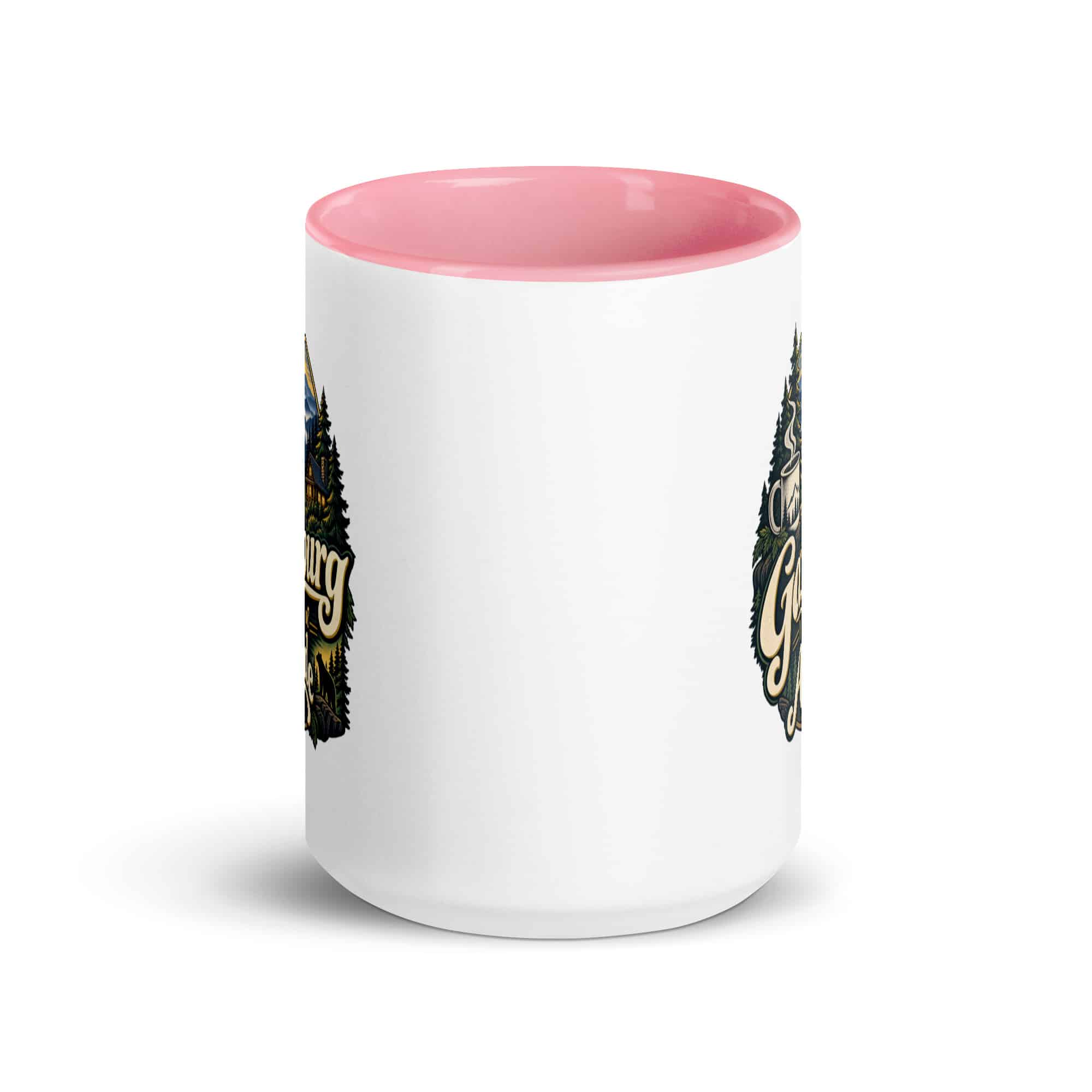 Gatlinburg and the Smokies Color Inside Coffee Mug: Gatlinburg Is My Kind of Altitude, Woodland Scenic Lettering