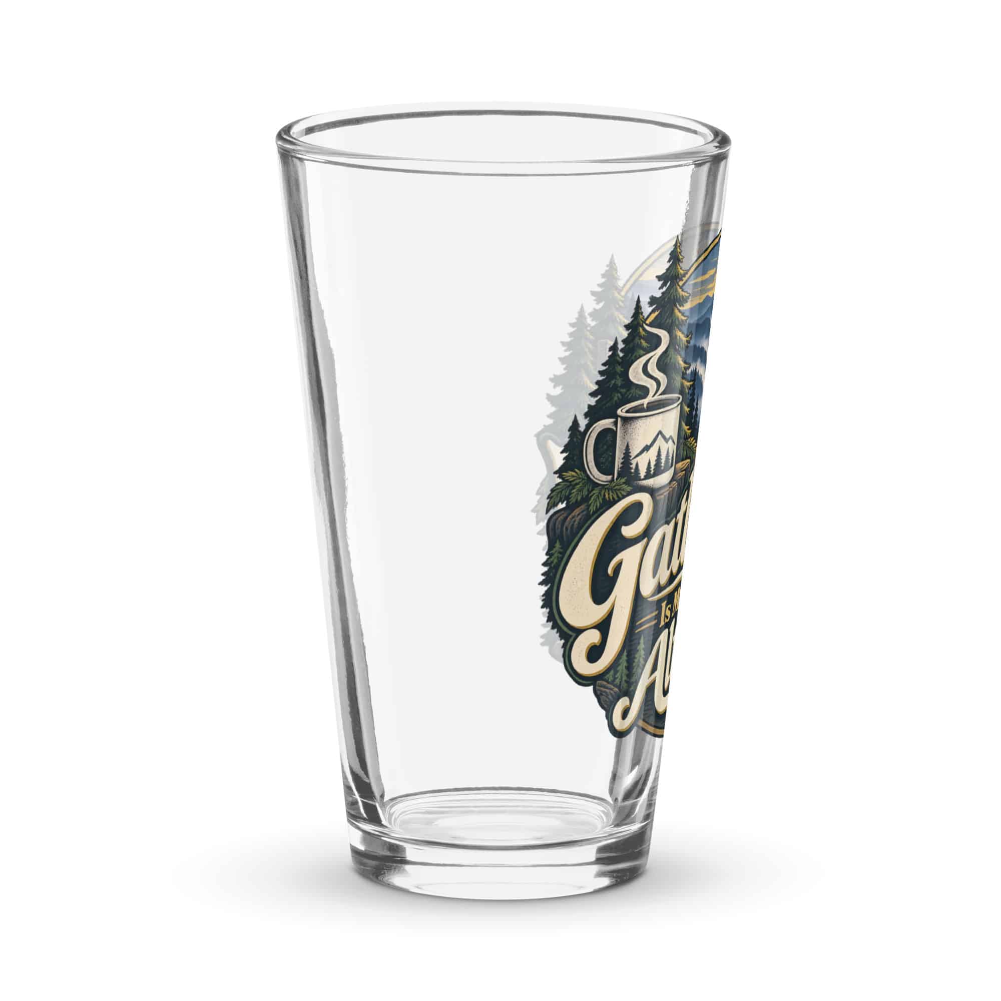 Gatlinburg and the Smokies Pint Glass: Gatlinburg Is My Kind of Altitude, Woodland Scenic Lettering