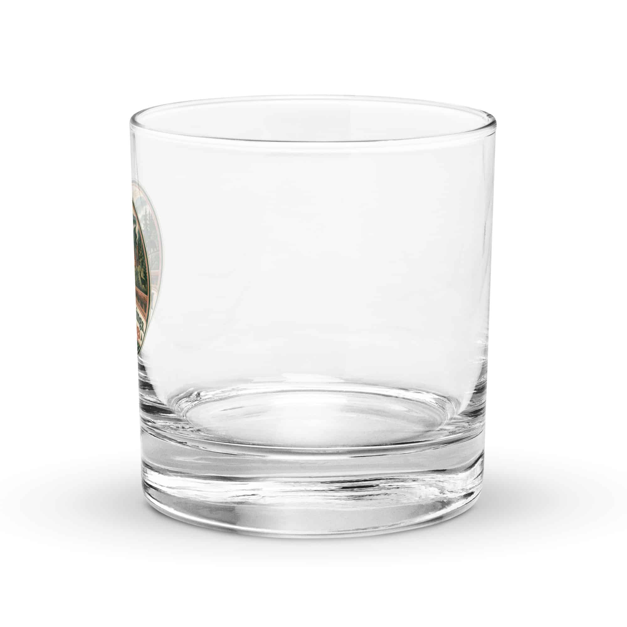 Gatlinburg and the Smokies Rocks Glass: Mountain Mornings. Cabin Evenings, Vintage Round Badge