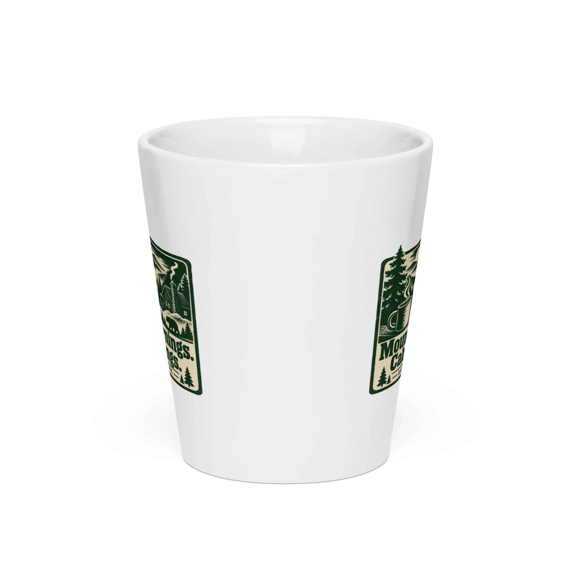Gatlinburg and the Smokies Latte Mug: Mountain Mornings. Cabin Evenings, Forest Ink Stamp
