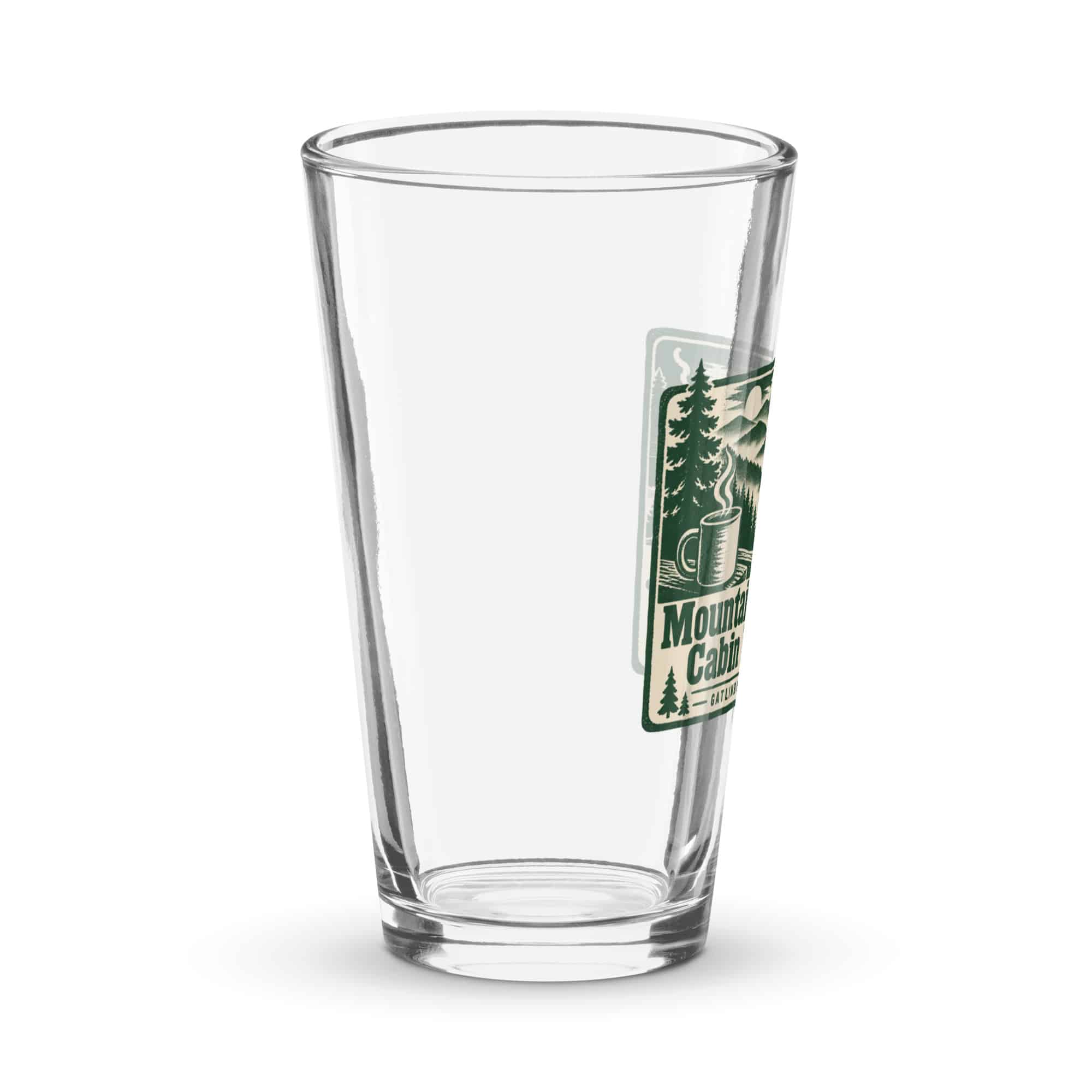 Gatlinburg and the Smokies Pint Glass: Mountain Mornings. Cabin Evenings, Forest Ink Stamp